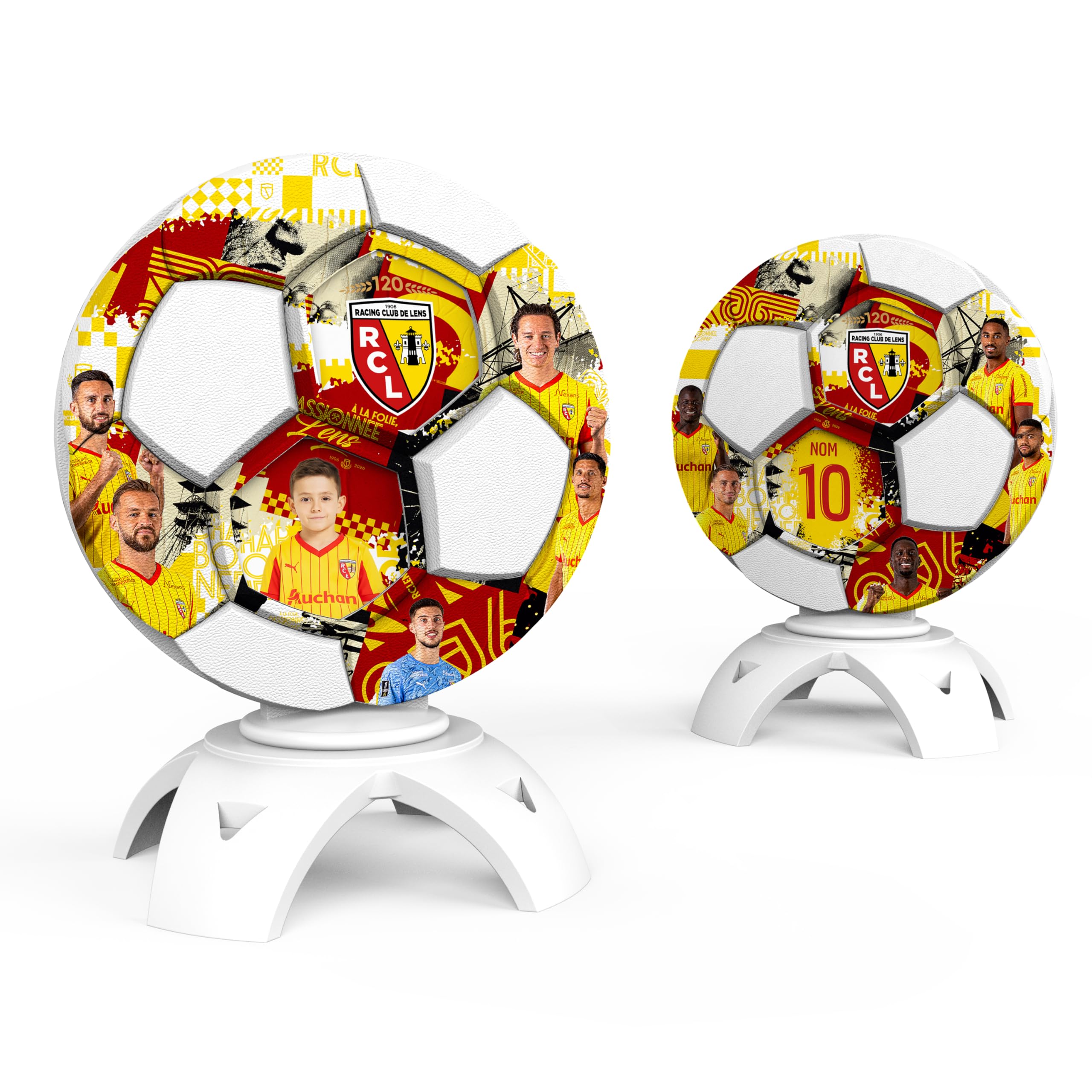 Trophée Collector RC Lens Officiel – Personnalisable avec Photo, Nom & Numéro | Objet de Collection Supporter, Cadeau Unique Made in France