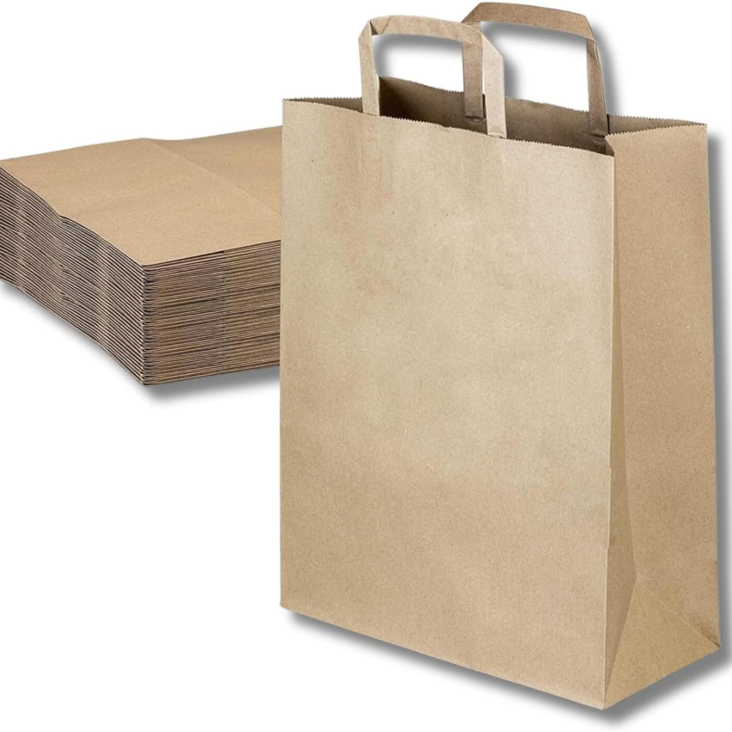 25 Sacchetti Regalo Di Carta Marrone Con Manici – 15x10x12 Cm – Ideali Per Shopping E Regali