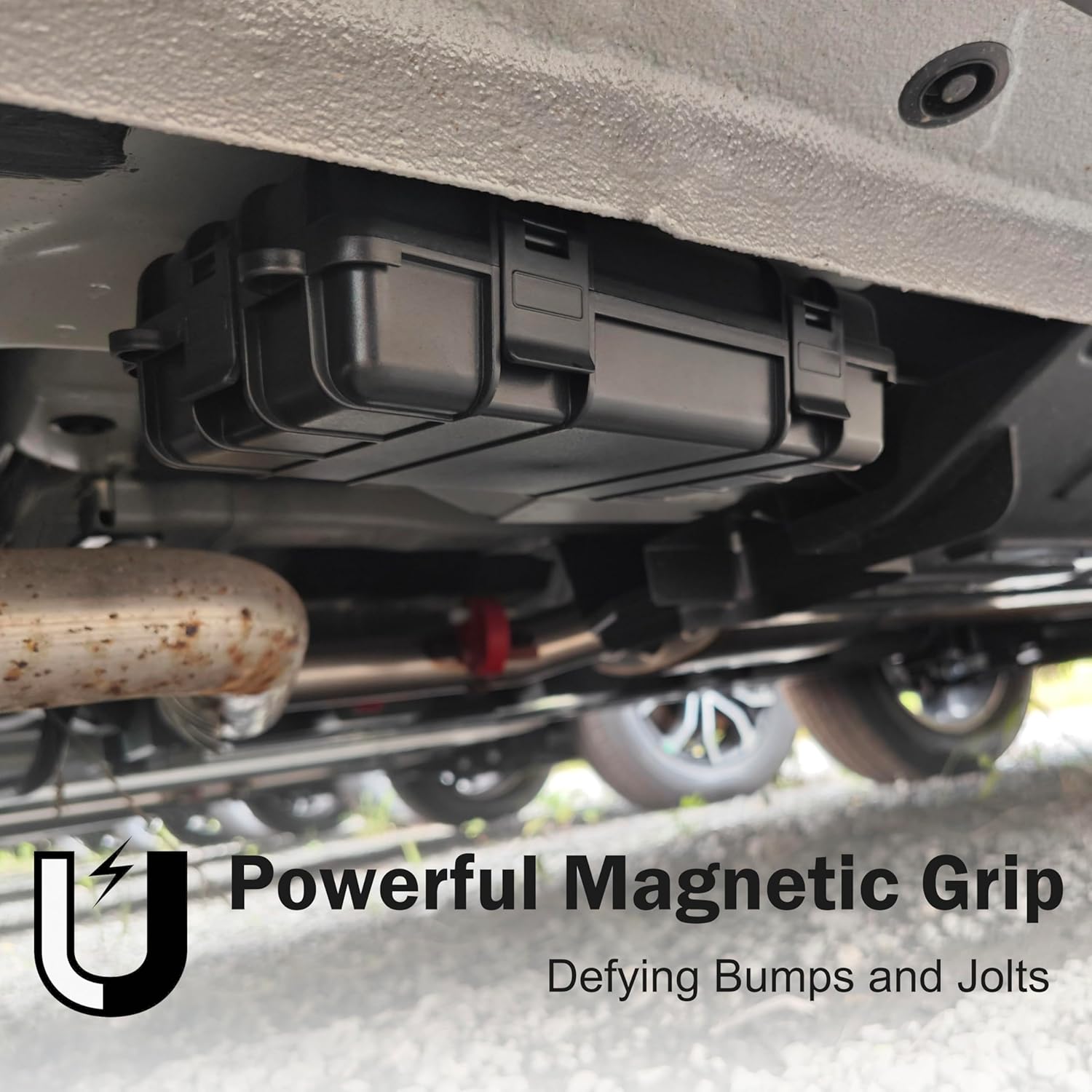 Upgrade Large 7.3''x4.2'' Magnetic Key Holder Under Trucks Car,Car Key Fob Holder,Heavy-Duty Magnetic Key Box Under Car,Hide a Key,Strong Magnetic Key Hider Outside for Hiding Keys【Splash Resistant】