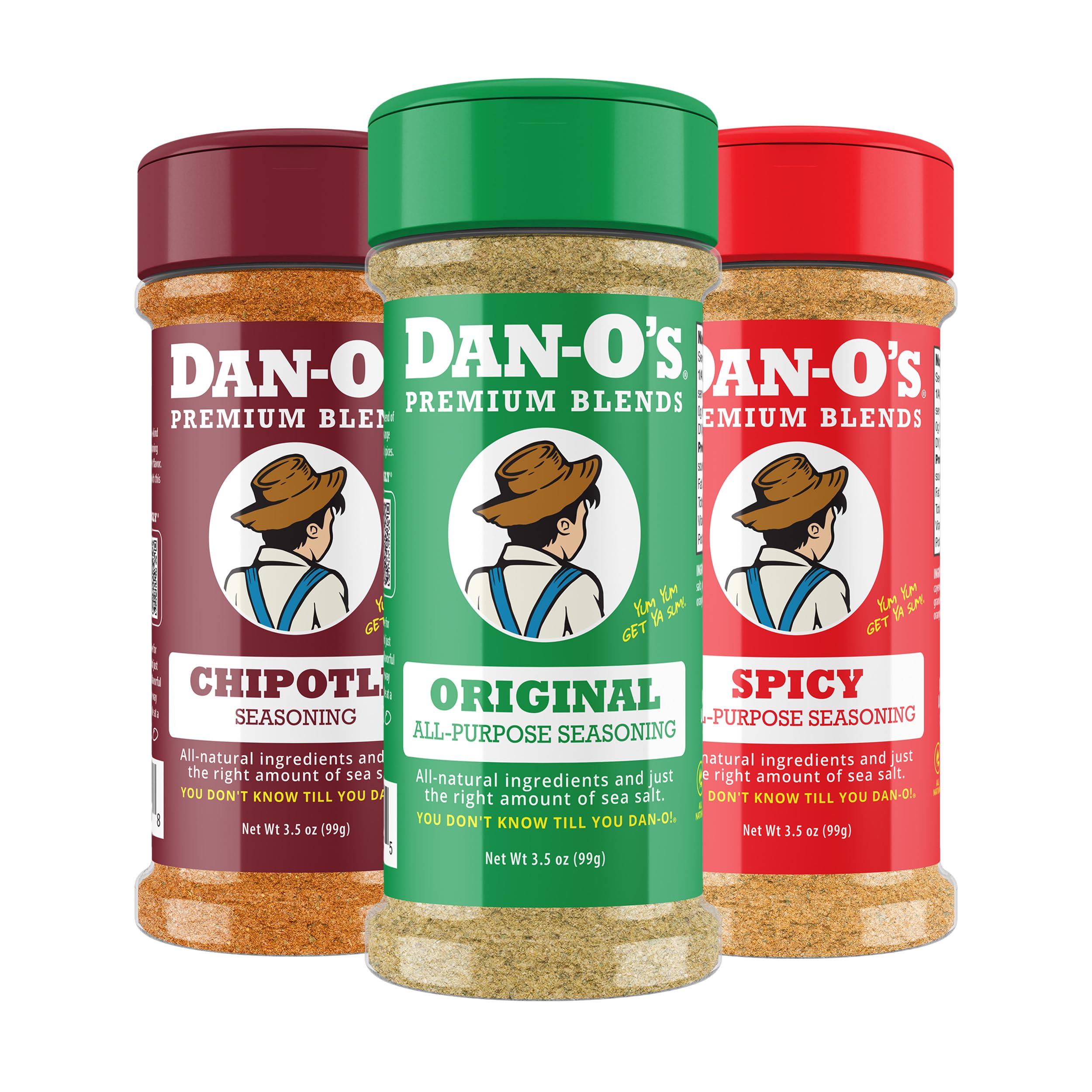 Seasoning Small 3 Bottle Combo | Original, Chipotle, & Spicy | 3 Pack (3.5 oz)