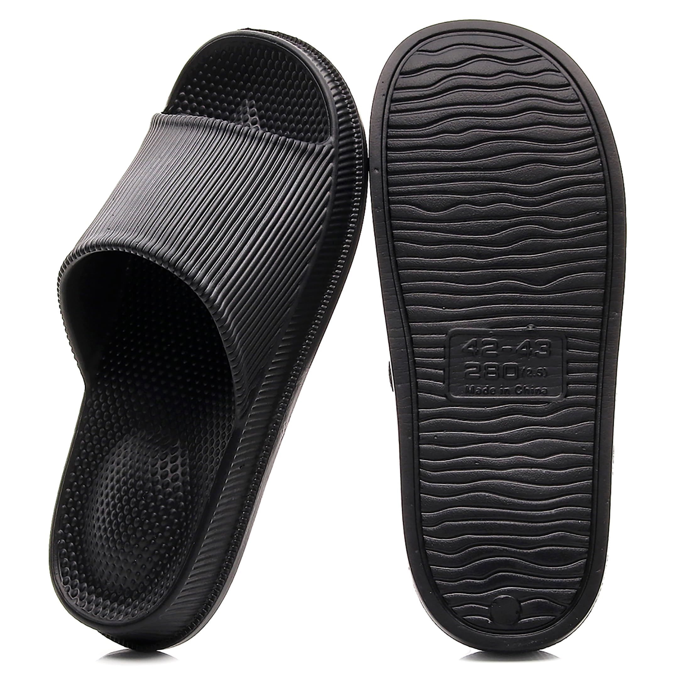 Crazy Lady Cloud Slippers for Women and Men Indoor & Outdoor Pillow Slippers Non Slip Quick Drying Shower Slides Bathroom Sandals Light Weight EVA