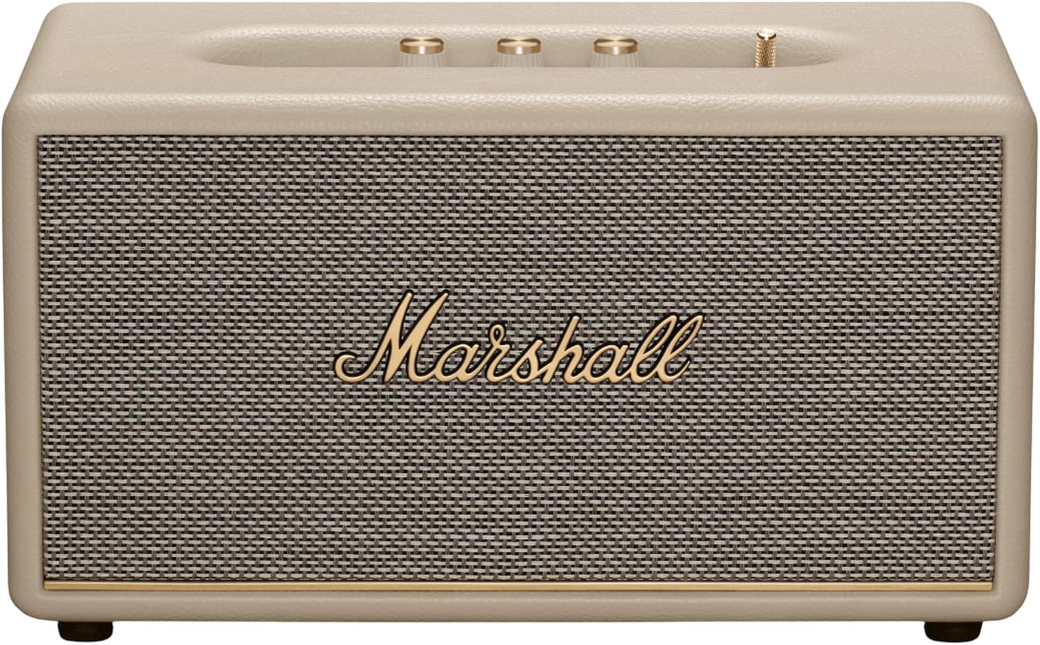 Stanmore III Bluetooth Home Speaker - Loud Stereo Sound with Bass and Treble Controls | Plug-in Powered | Record Player Compatible | RCA and 3.5mm Aux Inputs - Cream