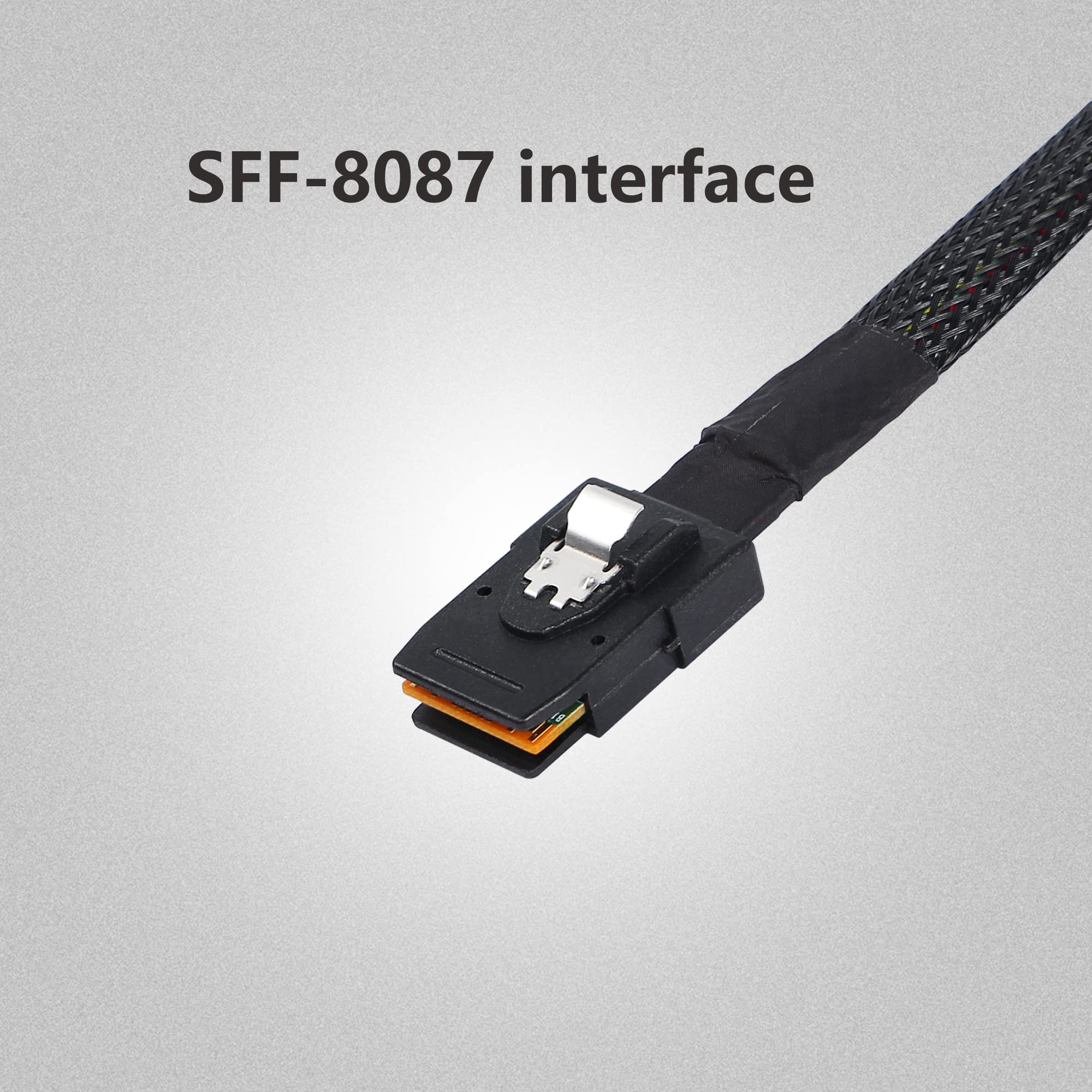 CERRXIAN 1.96FT Mini SAS HD al mini cable de datos del servidor SAS, SFF 8643 a SFF 8087 cable de conexión