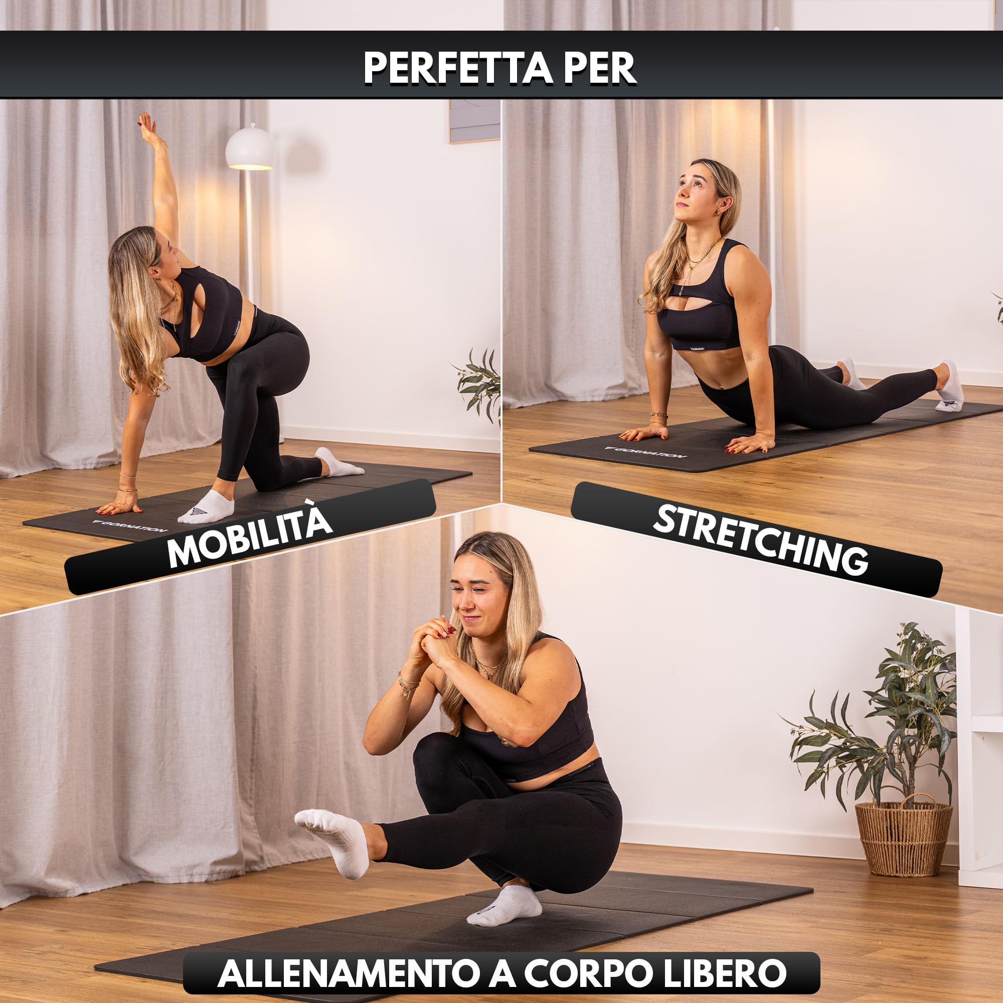 GORNATION Tappetino da allenamento pieghevole