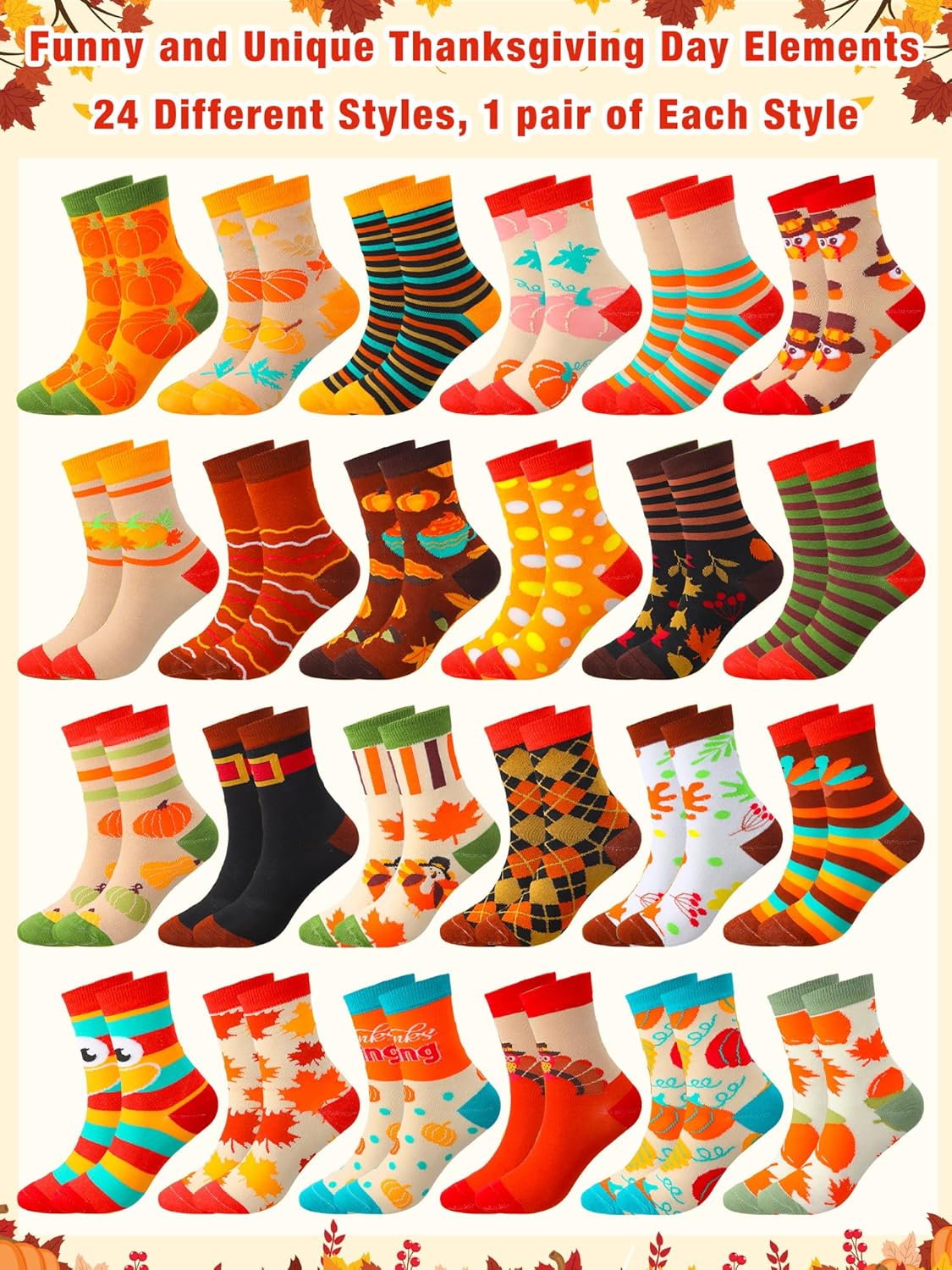 Shinymoon 24 Pairs St. Patrick Socks for Women Men Green & Pink Shamrock Clover Novelty Crew Sock Gifts Irish Day Party - Image 4