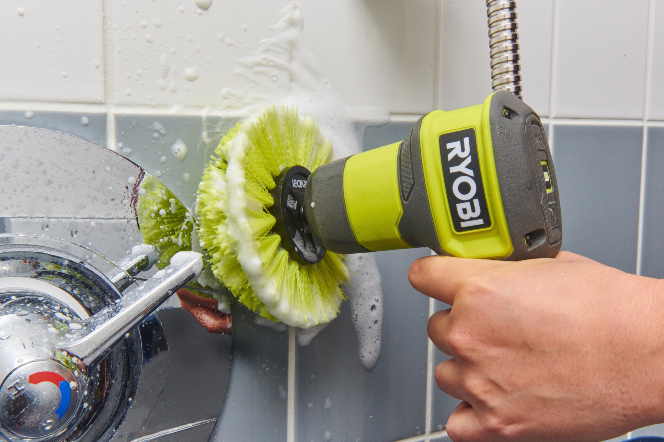 RYOBI - Miękka szczotka do czyszczenia wielu powierzchni - średnica 110 mm - Kompatybilna z USB Lithium RSCR4 4V Brush - RACLRM110