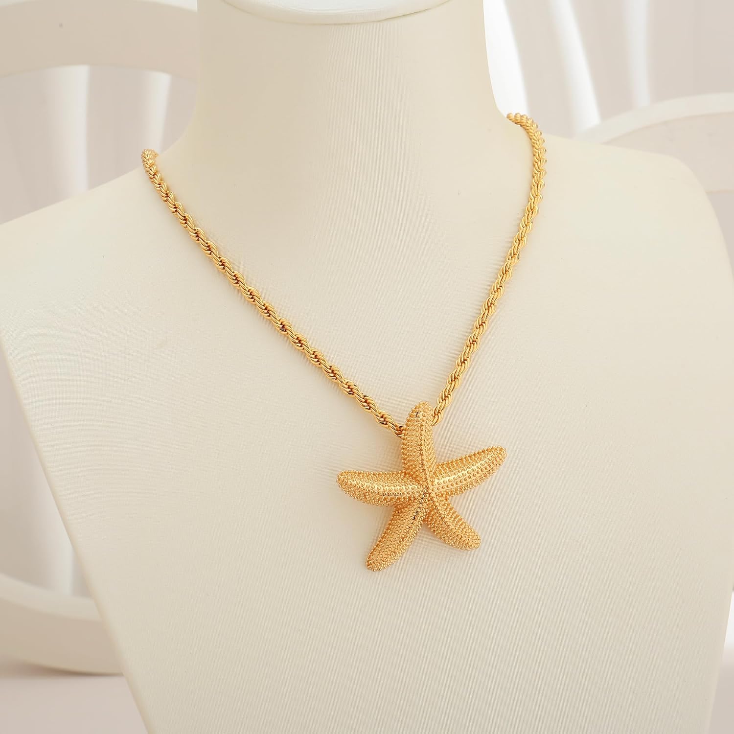 WOWORAMA Gold Necklace for Women Boho Spiral Conch Shell Necklace Starfish Necklace Vintage Ocean Sea Shell Choker Pendant Necklace Adjustable Summer Beach Jewelry - Image 2