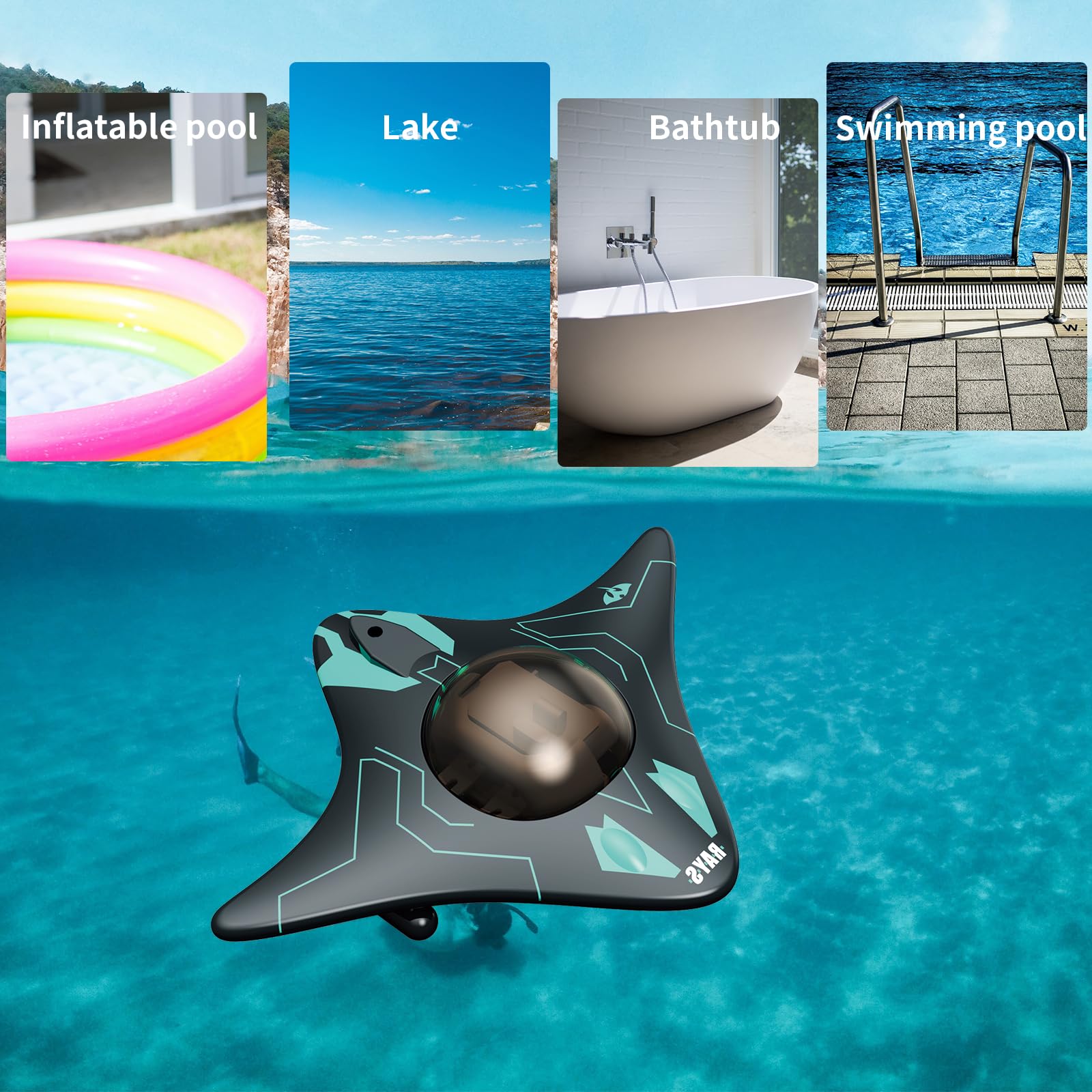 RiskOrb Remote Control Boat with Underwater Camera for Adults/Kids,Pool Toys, RC Boat with Waterproof Camera Toys,Gift for 8+ Year Old Boys Girls Age 8-12 2
