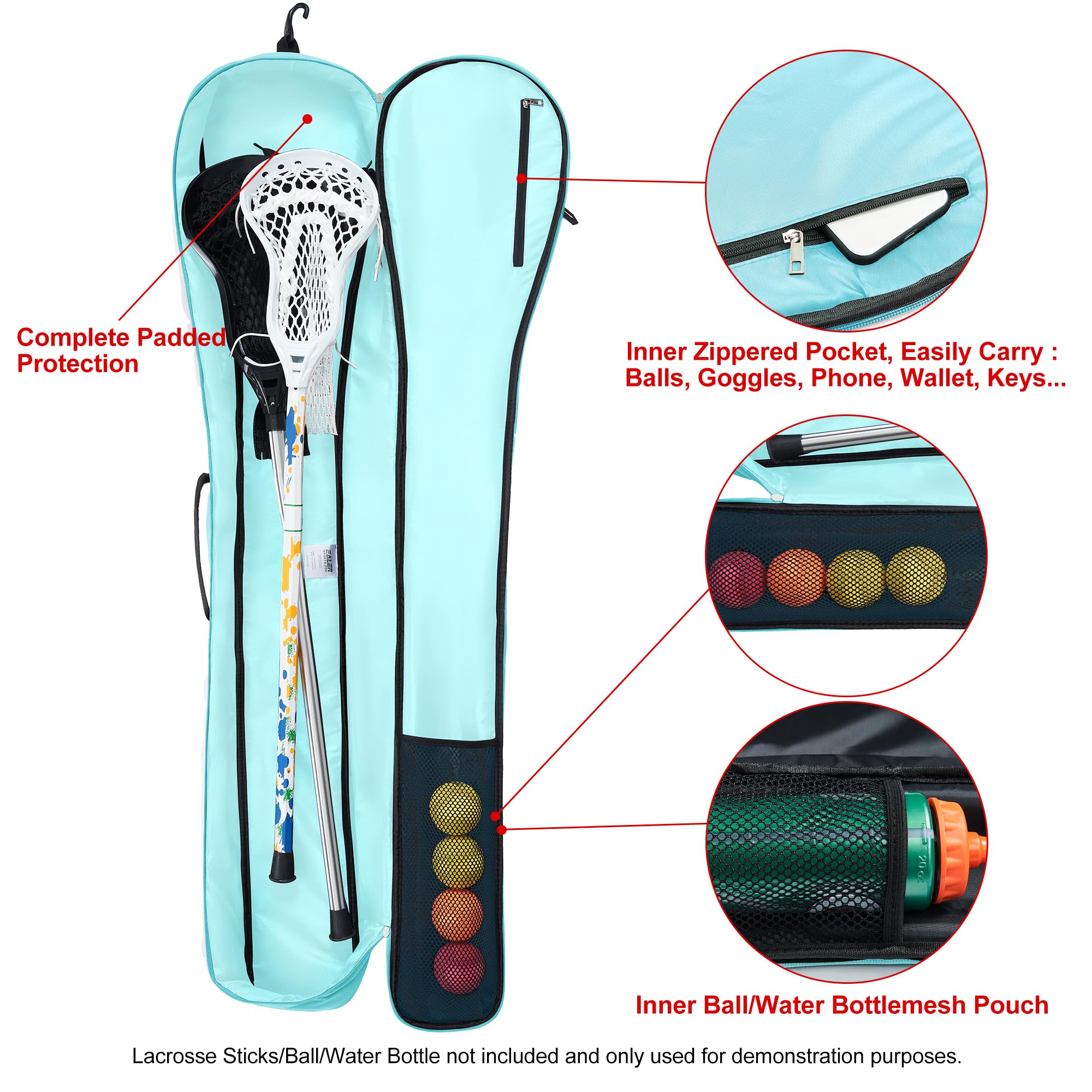 EALER ELB200 Lacrosse Schlägertasche, Feldhockeyschläger-Tasche, Lacrosse-Ausrüstungstaschen, Aufbewahrungstasche