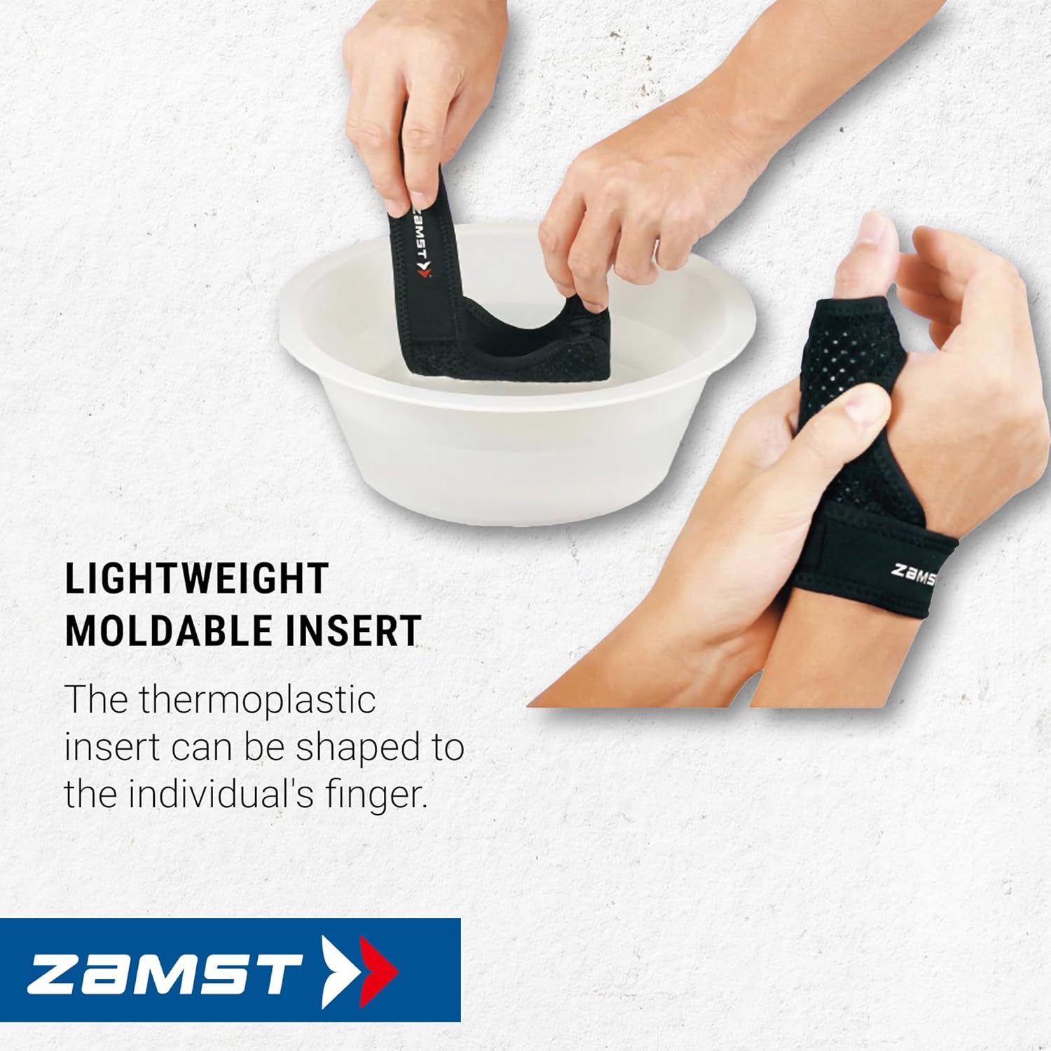 Zamst Thumb Guard - Sports Thumb Spica Splint for Men and Women, Catchers Thumb Guard for Injury and Sprain, Compression Support Brace - For Left and Right Hand - Large