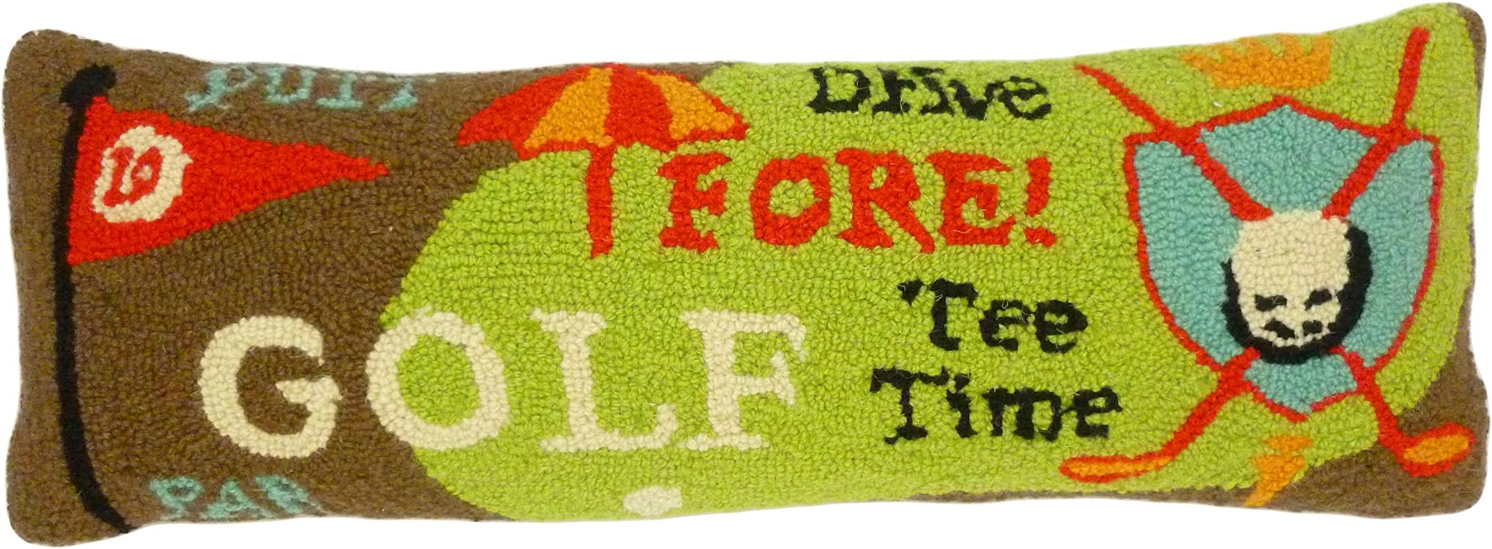 Suzanne Nicole Golf Decorative Wool Throw Pillow 26" X 9"