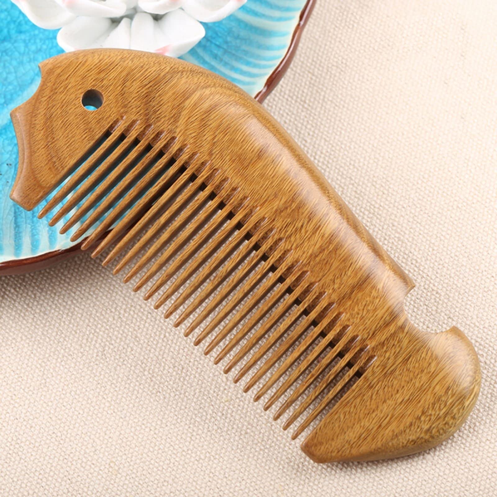 Peigne Soins des Cheveux Peigne à Cheveux Shunfa Peigne de Massage Peigne en Bois Confortable Peigne de Poche Antistatique Meilleur Cadeau pour Hommes et Femmes à la mais