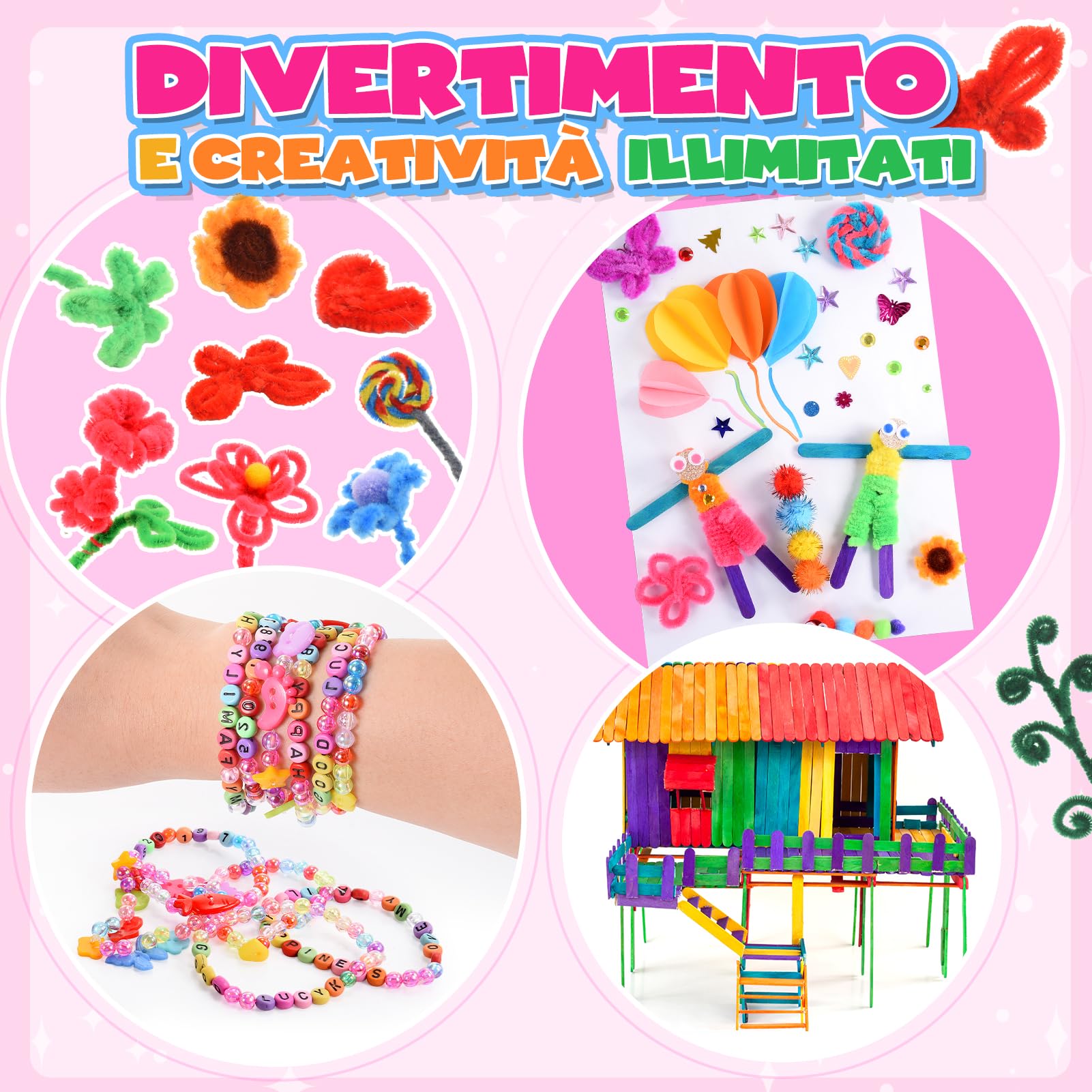 Regali Bambini 3-12 Anni，1127+ Pezzi Giocattoli Ragazza 4-9 Anni Giochi per Bambine Regali per Feste Bambini Giocattoli Divertenti per Bambini Regali di Natale 3-9 Anni
