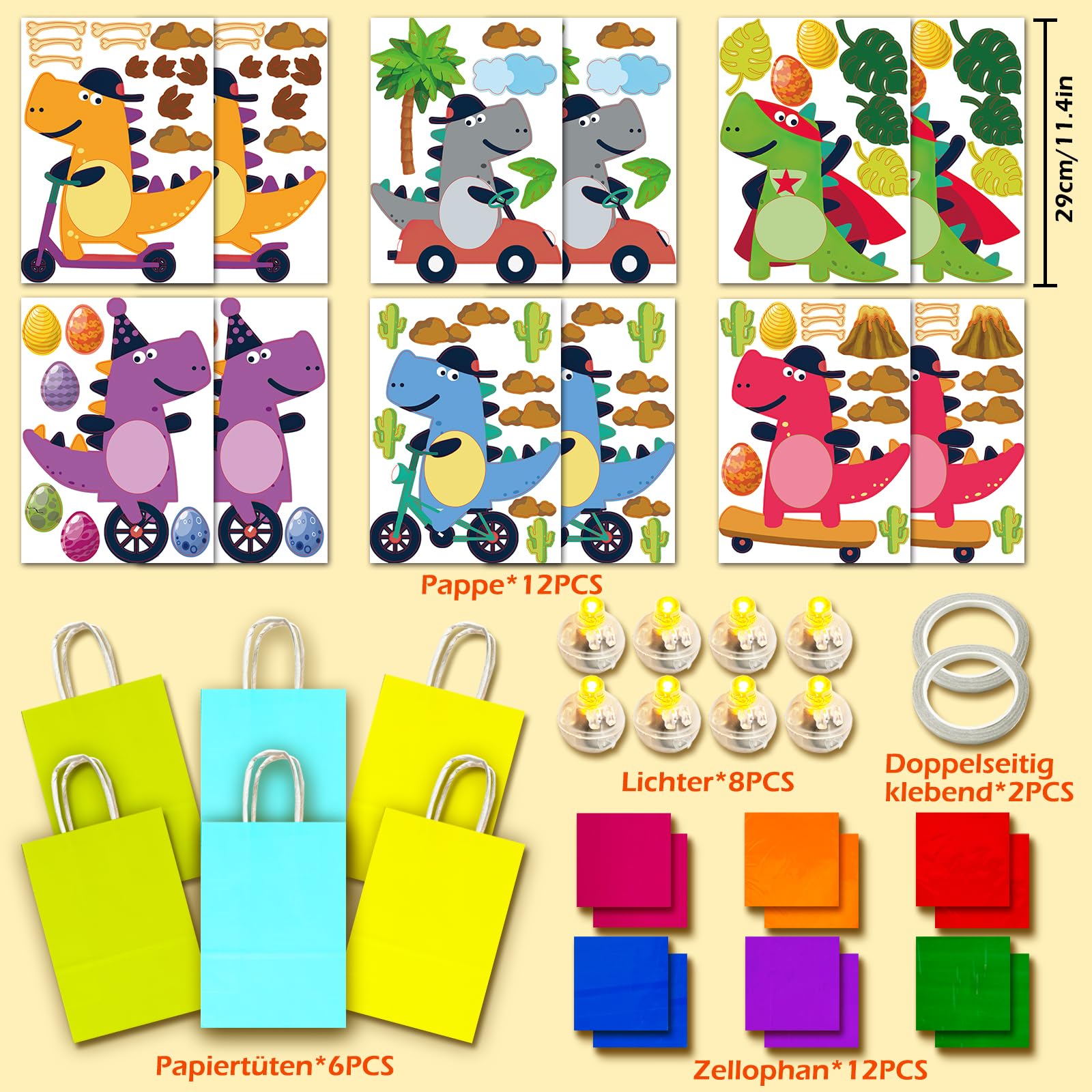 Kit De Bricolage Lanternes Saint Martin Pour Enfants - 6 Lanternes DIY Avec LED, Parfait Pour Fêtes Et Anniversaires
