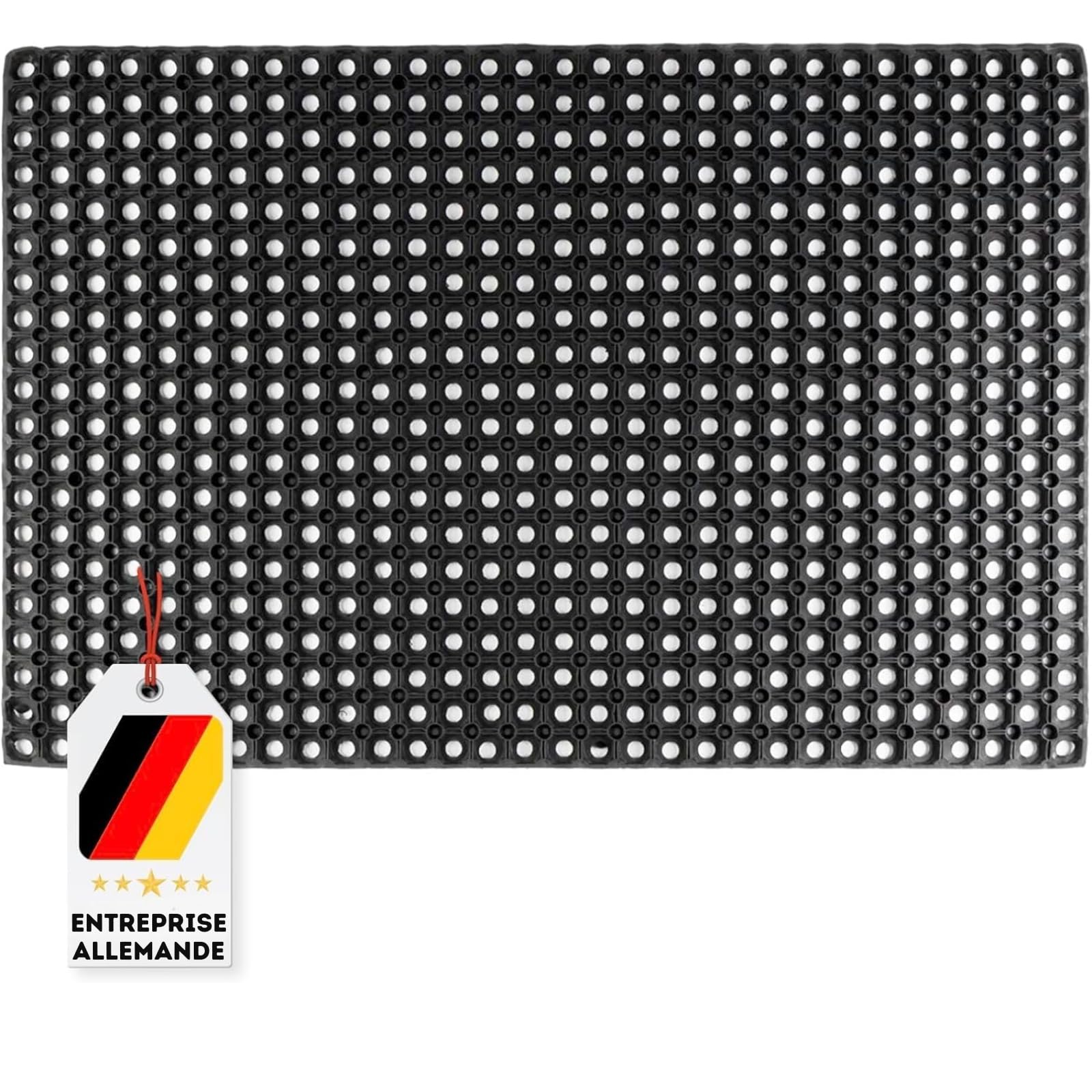 KARAT Tapis alvéolaire en Caoutchouc - Octo Door - 23 mm d'épaisseur - antidérapant - Tapis de Chevaux - Excellent Effet de Drainage (100 x 100 cm)