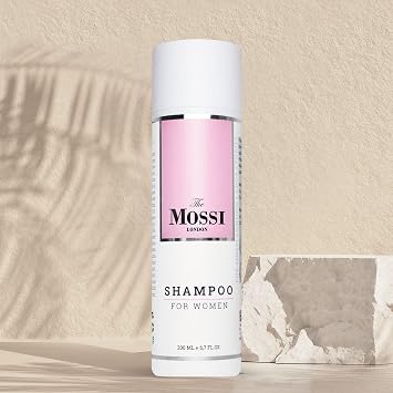 The Mossi London Anti Hair Loss Shampoo for Women, Supports Hair Growth, Anti Residue, Against Thinning Hair, All Hair Types, Praben/SLS/SLES/Alcohol Free, (6.7 fl.oz 200 ml)