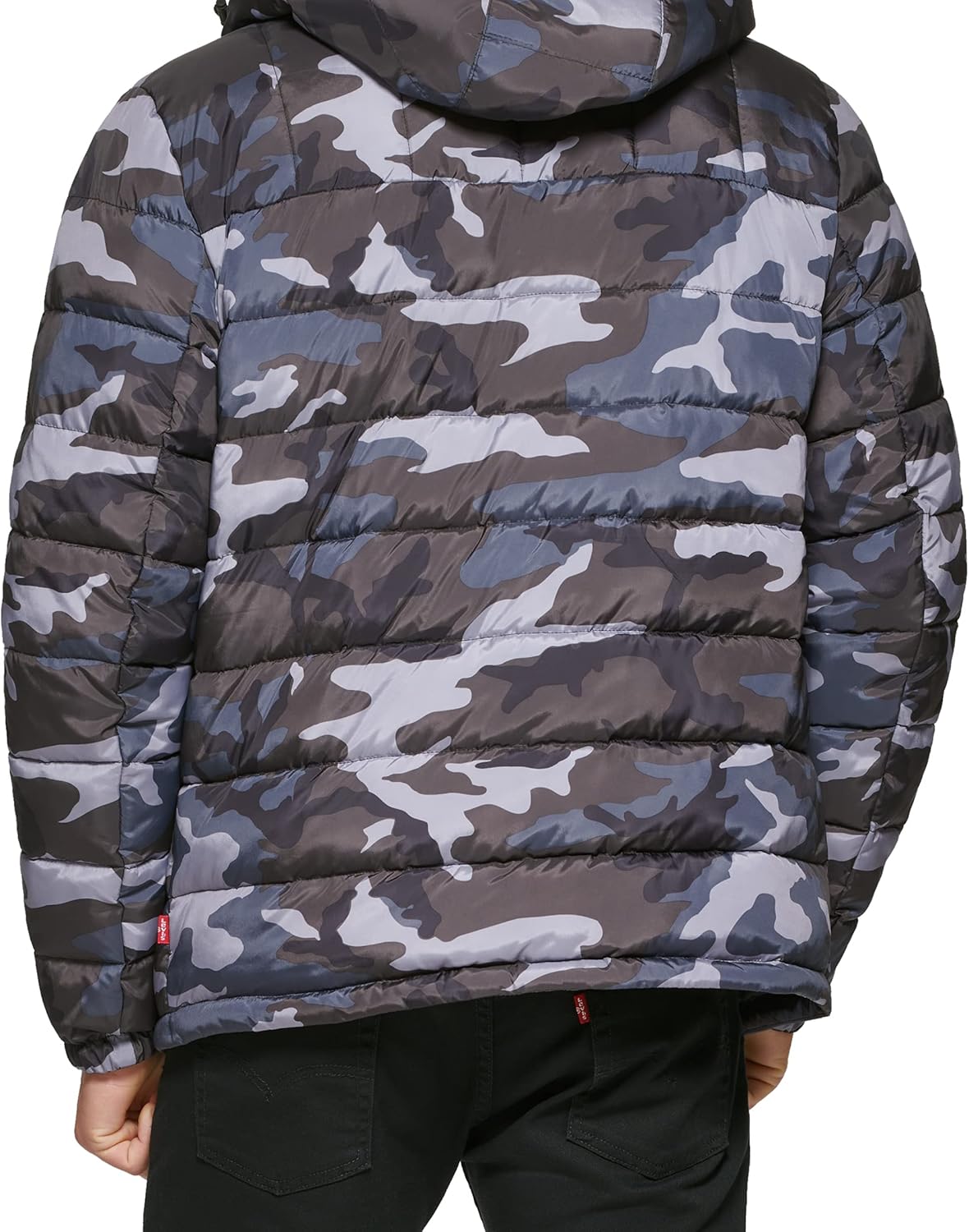 Levi's mens Quilted Puffer With Sherpa Lined Hood