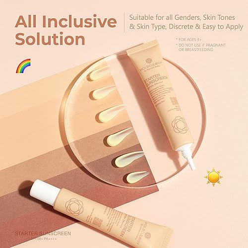 Miniatura 5 de Crema de protección solar para principiantes faciales, colección de moleculogía de primera calidad, protector solar y aloe calmante, refrescante,