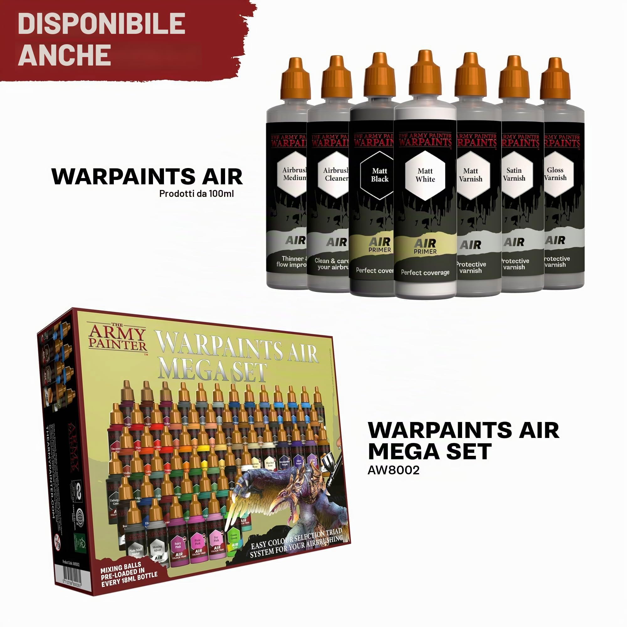 The Army Painter, Warpaints Air Most Wanted Paint Set, 22 x 18 ml