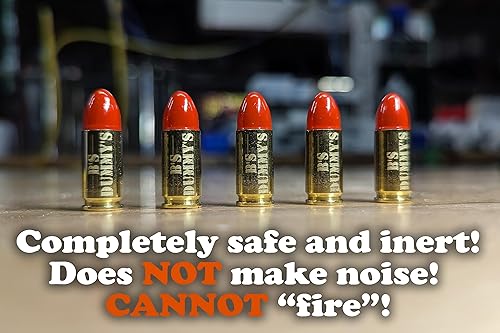 Miniatura 2 de B's Dry Fire Snap Caps - A.K.A. B's Dummy's - Dummy - Gorras de entrenamiento Luger de 0.354 in (paquete de 5) (latón naranja)
