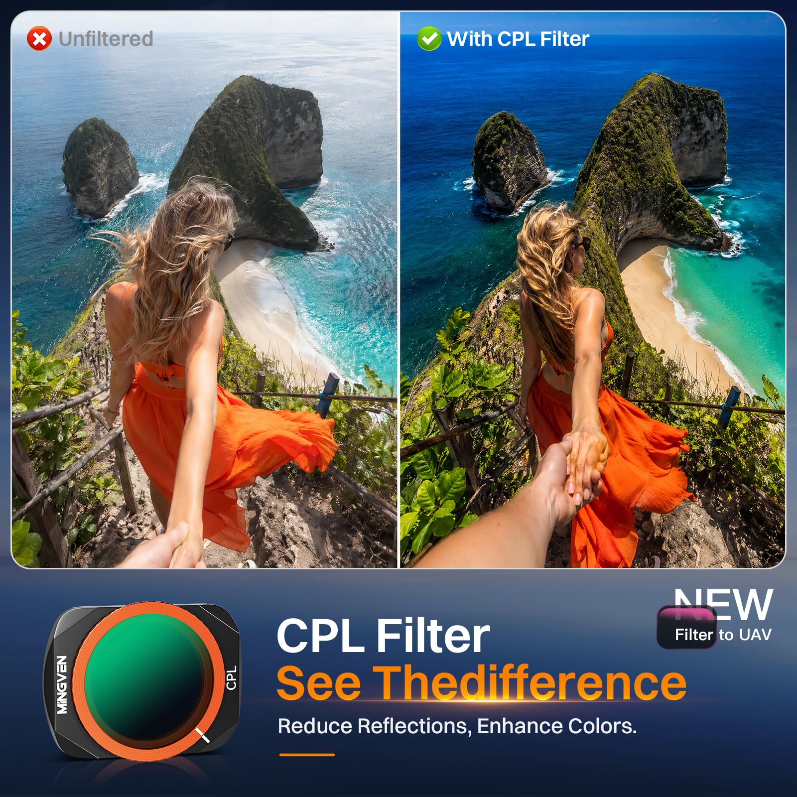 Osmo Pocket 4 ND-Filter, magnetisches Filter-Set für DJI Pocket 4 | 4er-Pack (CPL, ND16, ND64, ND256), Konstruktion aus Aluminiumlegierung, ultraklare Optik für Pocket 4 Video und Fotoaufnahmen