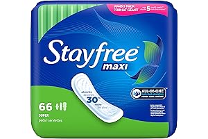 Stayfree Maxi Pads for Women, Super - 66 Count: Unbeatable FSA-Eligible Pads