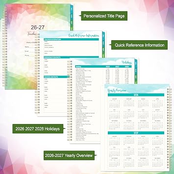 Teacher Planner 2026-2027 - Teacher Lesson Planner 2026-2027, July 2026 - June 2027, 8.5'' x 11'' with Monthly Tabs, Inner pocket | Monthly Tabs, Inner Pocket, for Teachers Educators, Academic Year Planning, Course Schedule, Professional Organizer