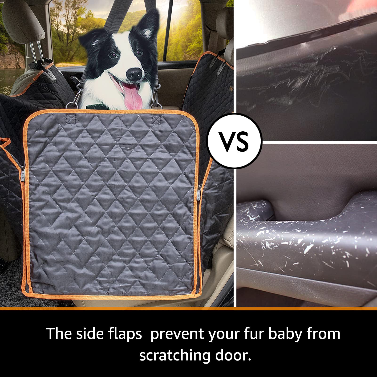 iBuddy Dog Car Seat Covers 100% Waterproof, Dog Seat Cover with Side Flaps from Scratching, Pet Seat Cover for Back Seat of Car/SUV/Truck Machine Washableâ€¦ (Truck)