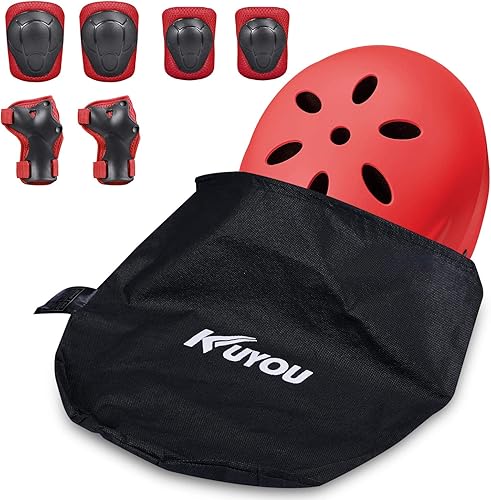 Miniatura 7 de Equipo de protección para niños, rodilleras y coderas con protector de muñeca, accesorios para patineta, patineta, ciclismo, patinaje, scooter.