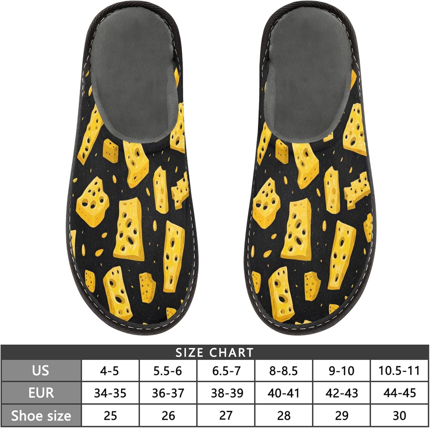 Cheese House Slippers – Cozy Fuzzy Slippers for Guests, Washable & Disposable, Perfect for Shoeless Home, Spa & Hotel Use A111422