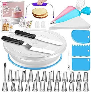 30+ Dessert Recipes with Whipped Cream for Fluffy and Dreamy Treats 72 Syntus 65 PCs Cake Decorating Kit with Cake Stand Turntable, Cake Baking...