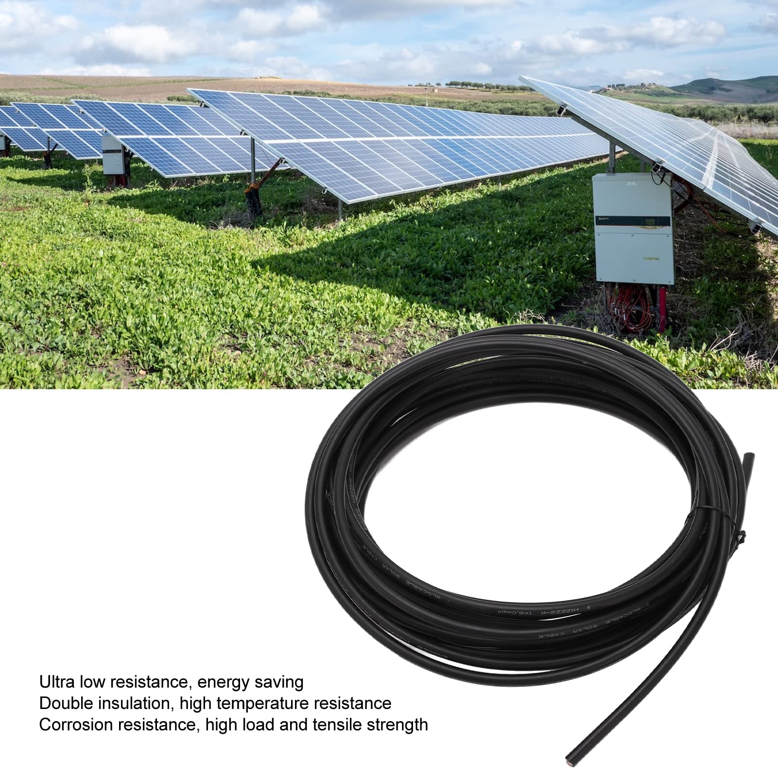 Cavo per Pannelli Solari Cavo Fotovoltaico Solare XLPE 10mm² 50m 164ft Resistente alle Alte Temperature Bassa eccentricità per Tecnici di Installazione di Energia Solare (#3)