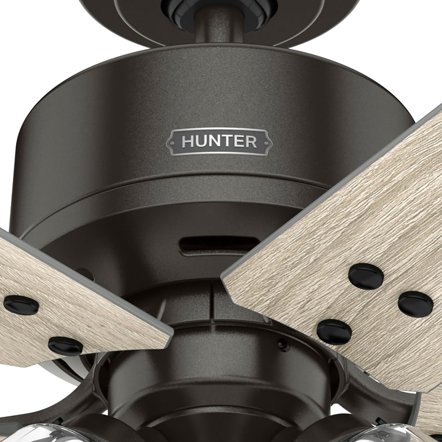 Hunter Fan 44 inch Noble Bronze Indoor Ceiling Fan with LED Light Kit and Pull Chain for Bedroom, Living Room/Family Room, Office, Basement, Kitchen, Dining Room (Renewed)