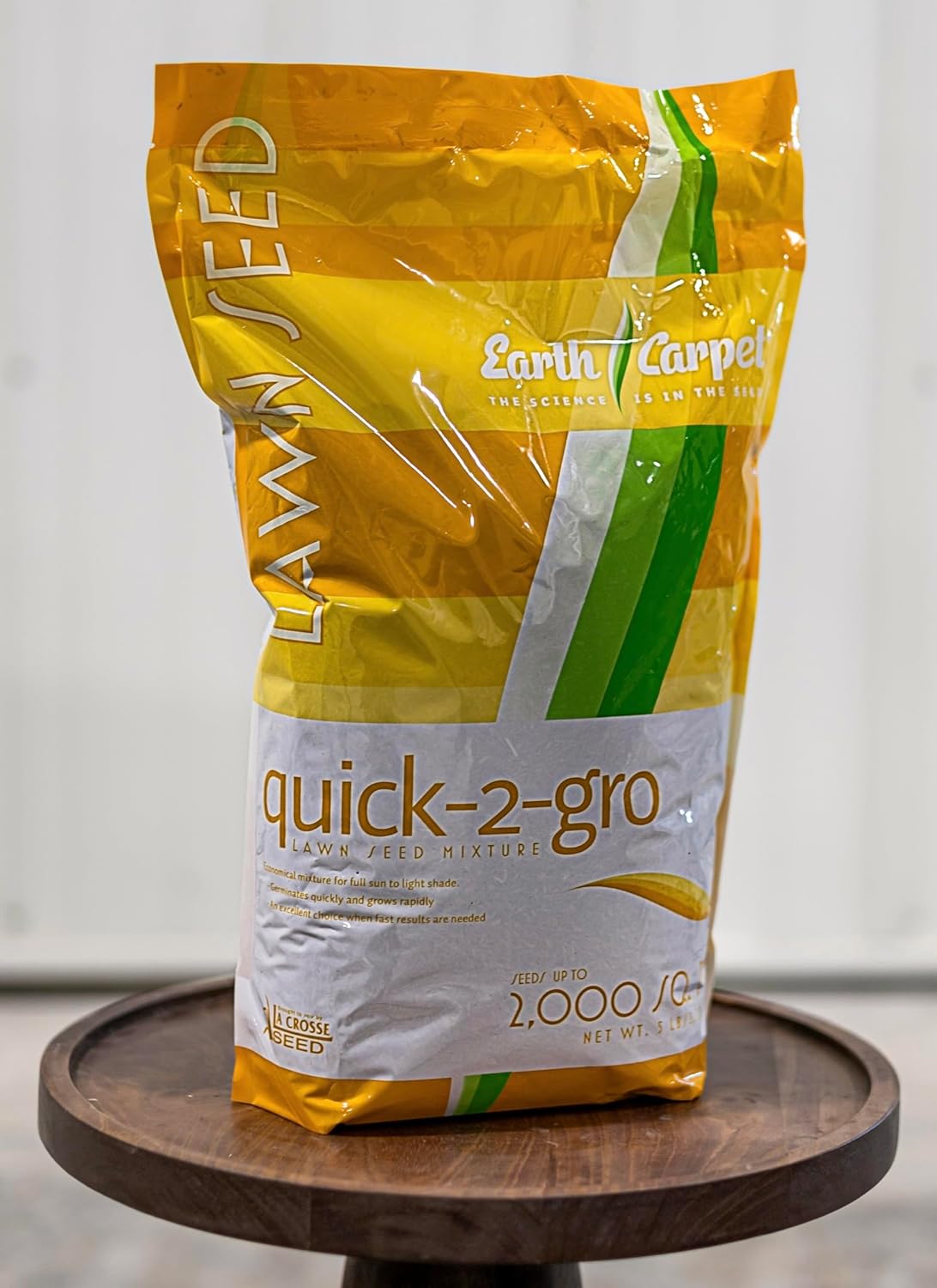 Grass Seed for Bare Spots & Lawn Repair – Grows in Days – Fast Germinating Overseeding Mix for Thick Green Turf – Sun & Shade – 5 lb