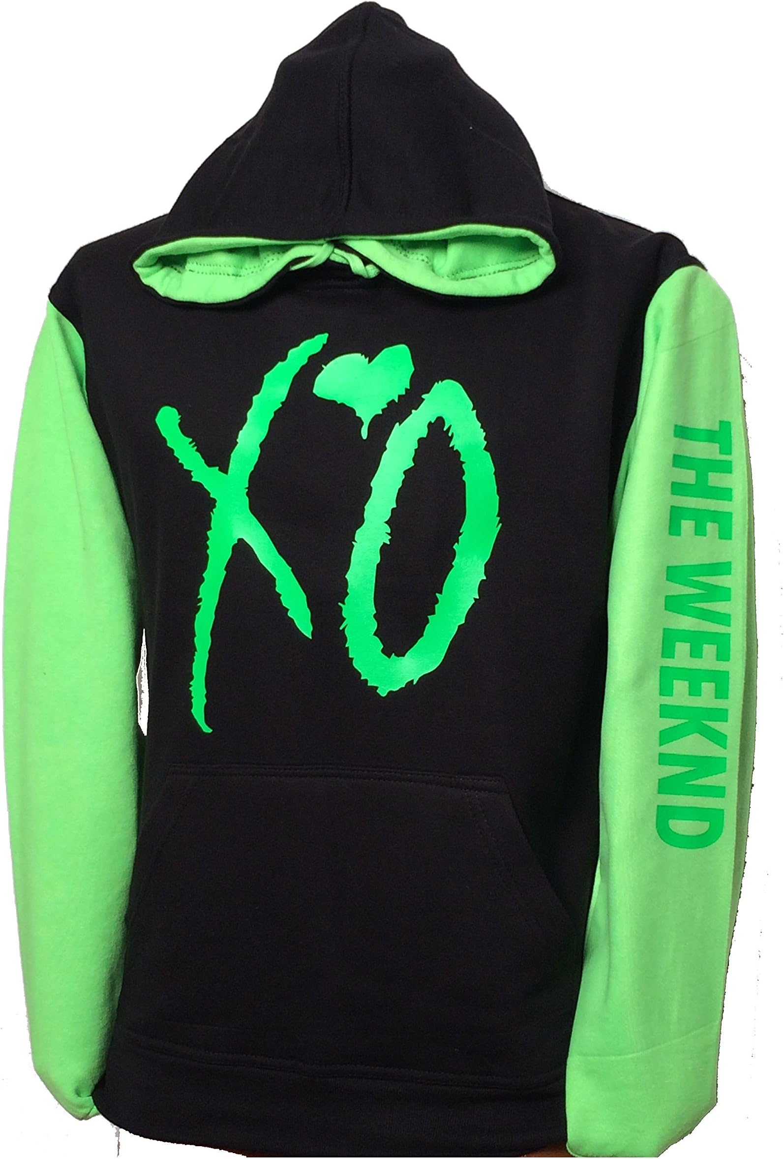 Xo the Weeknd Hoodie Neon Green Design Hooded Sweatshirt