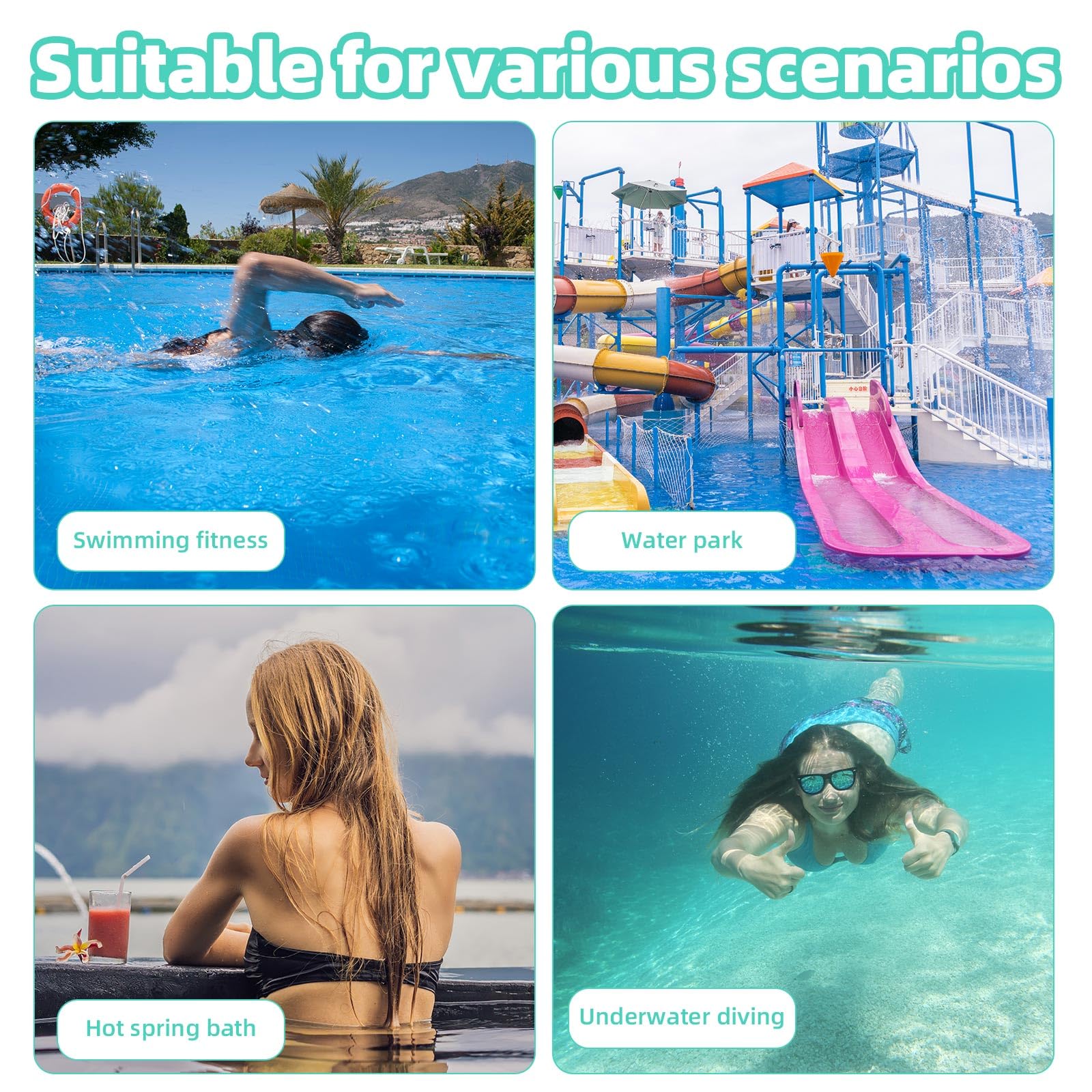 lasuroa 10 Pz Assorbenti Impermeabili per il Nuoto da Donna, Cerotti Protettivi Impermeabili Nuoto Delicati Sulla Pelle Assorbenti da Donna