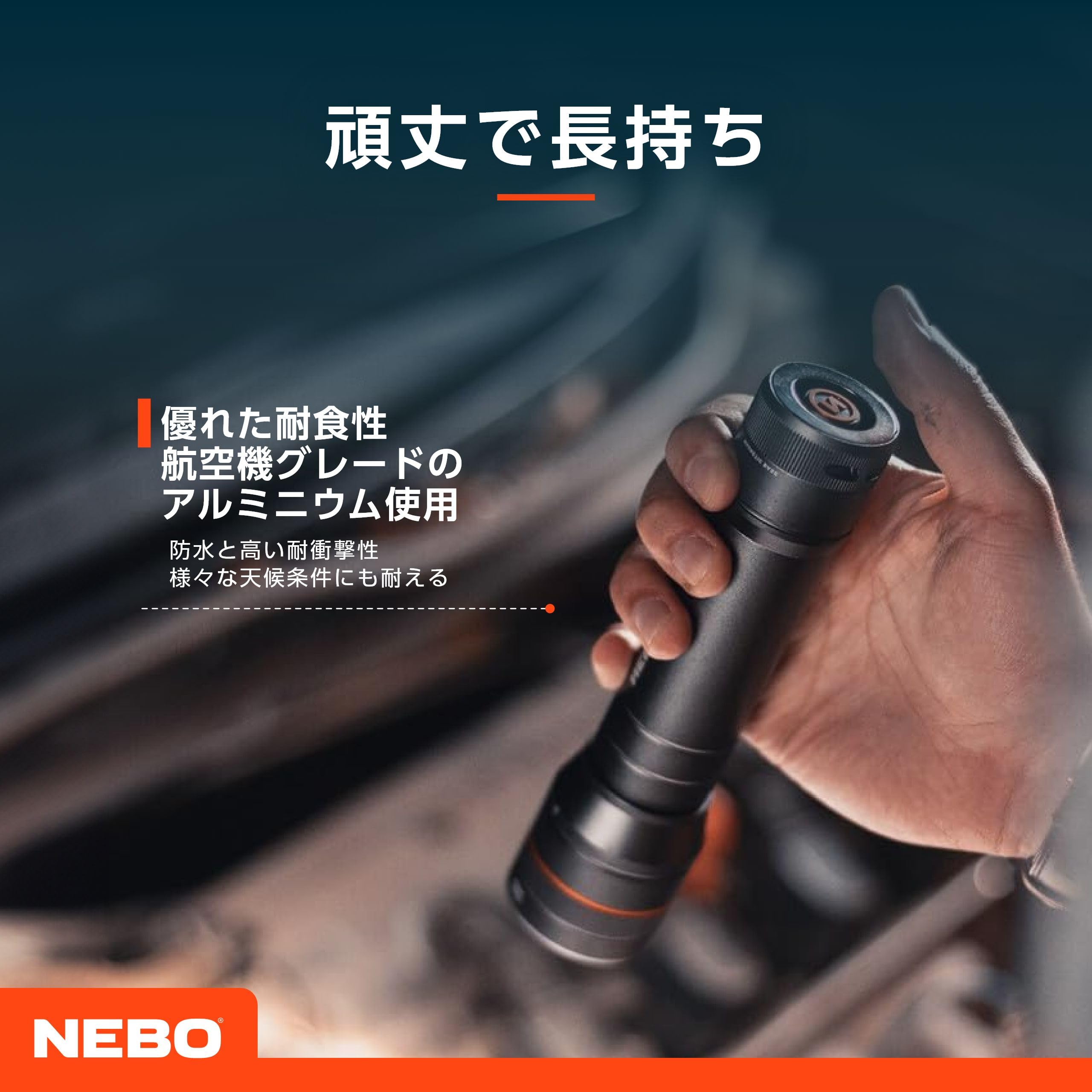 NEBO Newton 1000 - Torcia LED Potente Professionale - Batteria AA con base magnetica - Campeggio Accessori Utili