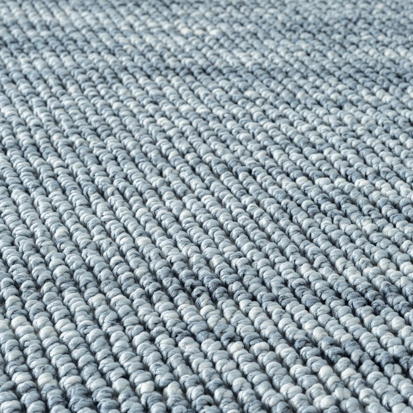 luxe weavers solid machine woven blue 5x7 area rug, indoor stain-resistant carpet blue 5' x 7' (rectangular)