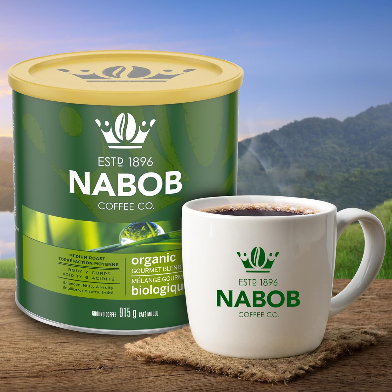Nabob Organic Gourmet Blend Ground Coffee, 915g/32.3 oz., {Imported from Canada}