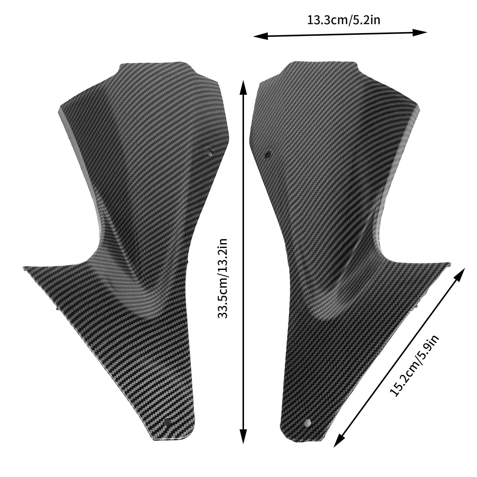 Inserto Per Carenatura Moto 2 Pezzi in Fibra di Carbonio Per Moto, Lato Moto, Copertura del Condotto Dell'aria, Inserto Per Carenatura, Adatto Per YZF R6 2006-2007