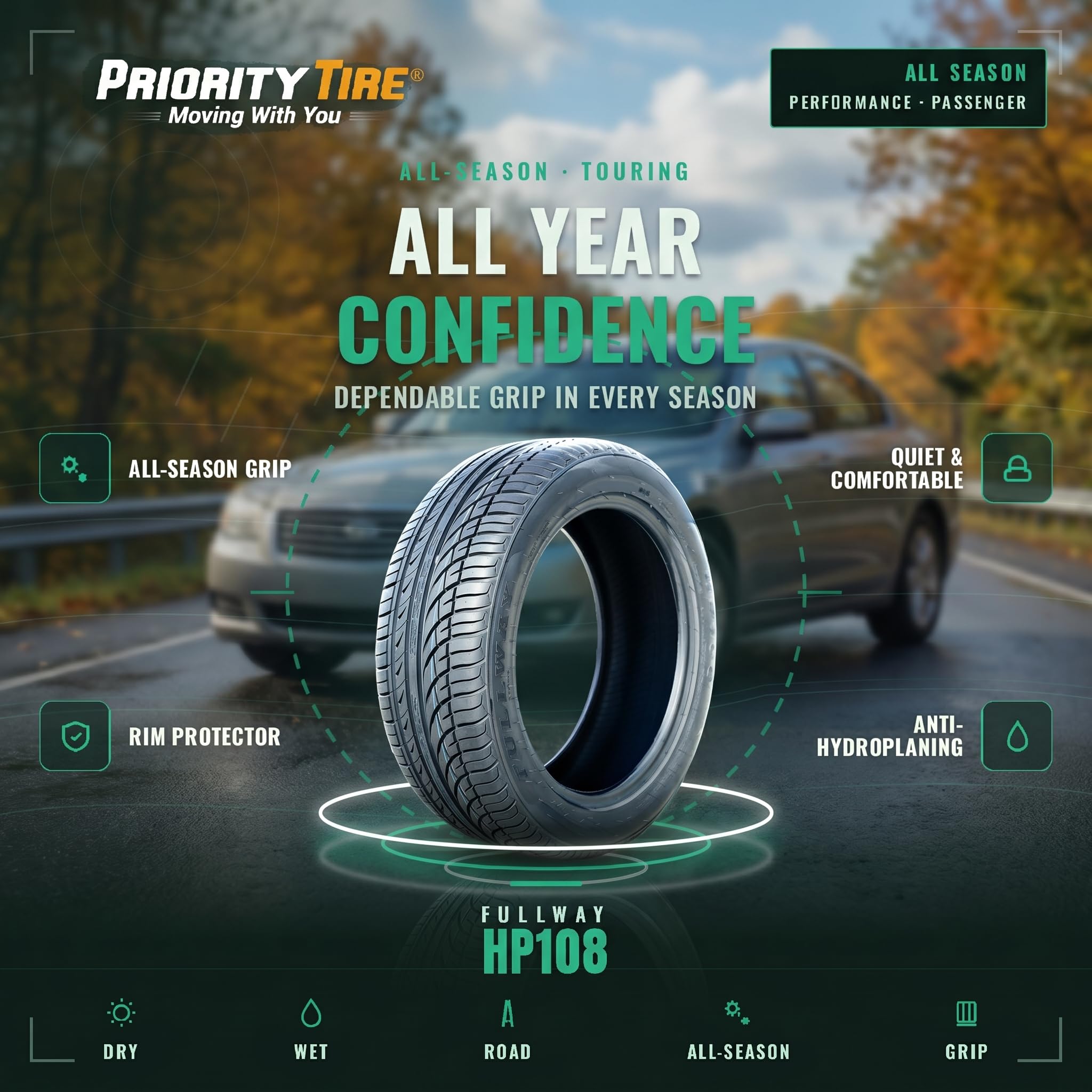 Amazon.com: Fullway HP108 All-Season Passenger Car Performance