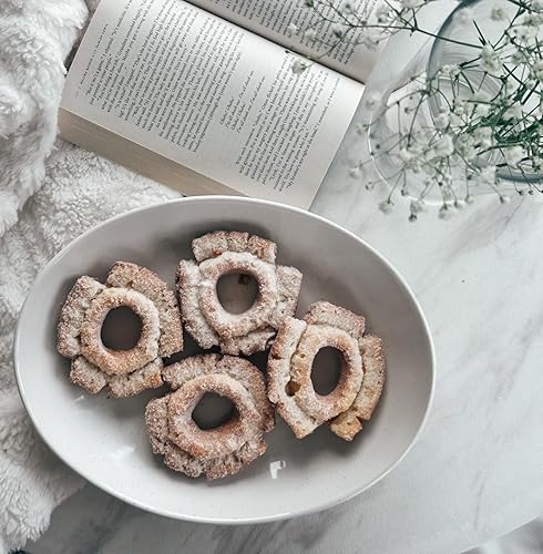 Miniatura 5 de Mora - Juego de 2 platos ovalados de cerámica grandes para el entretenimiento. Platos de cocina modernos para cenas, frutas, ensaladas, pavos, etc.