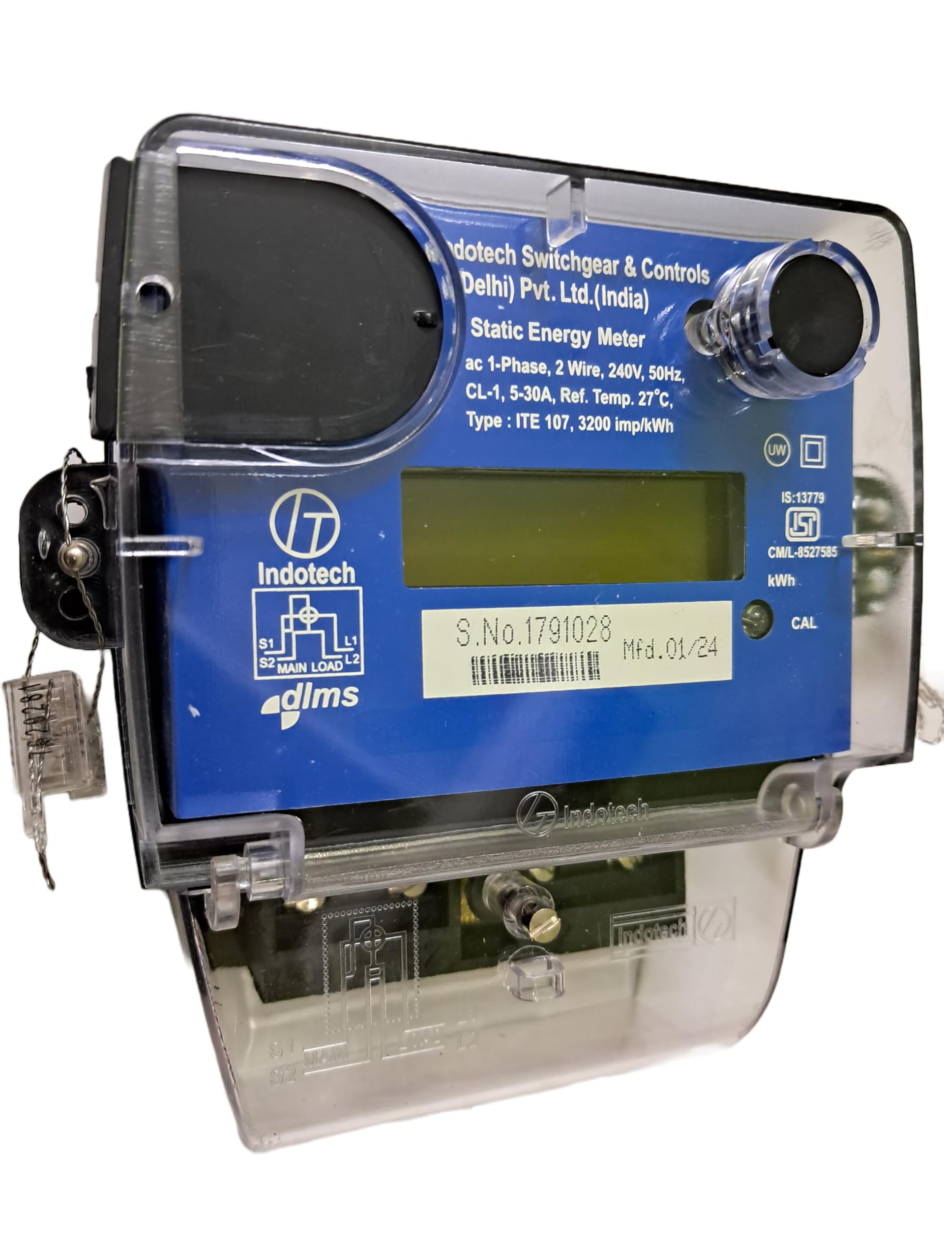 INDOTECH SINGLE PHASE DLMS MF METER(1791028) (B0D6GHWCZC) Amazon Price History, Amazon Price Tracker