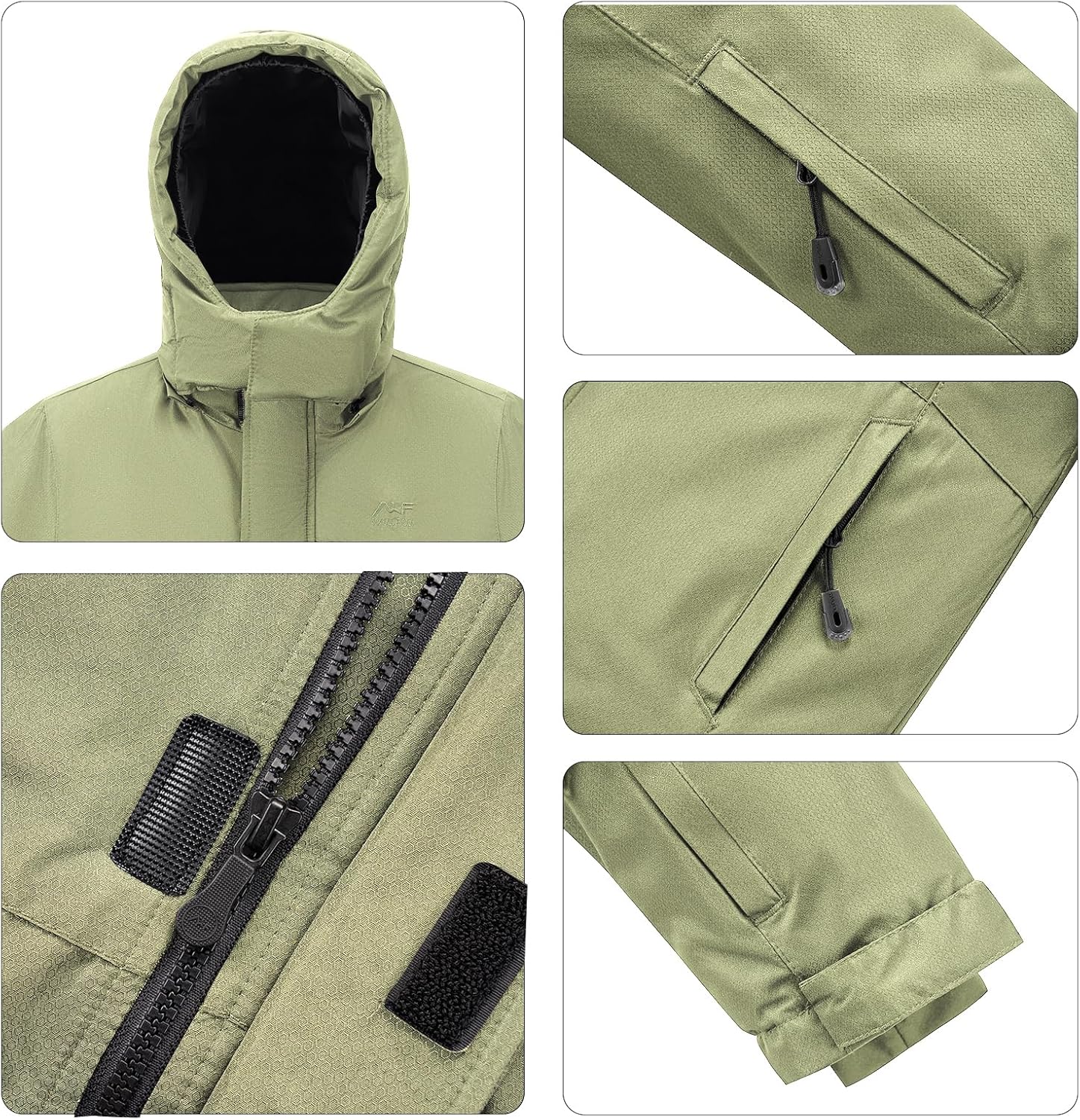 WULFUL Kid's Waterproof Ski Jacket Warm Fleece Hooded Boy's and Girl's Winter Snow Coat Outwear,Windproof RainCoat - Image 6