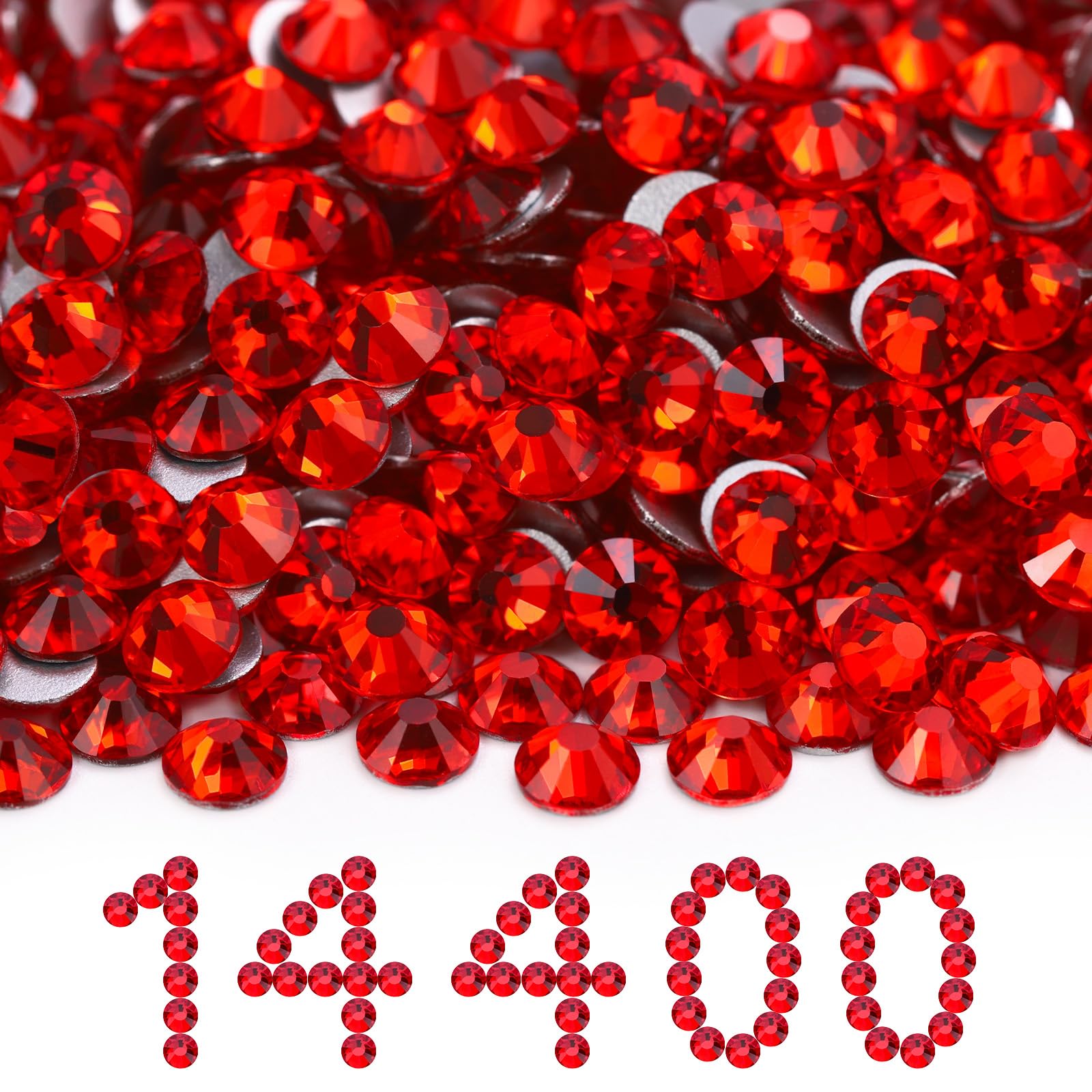 14400PCS Red Flatback SS20 Rhinestones Bulk(4.6-4.8mm)