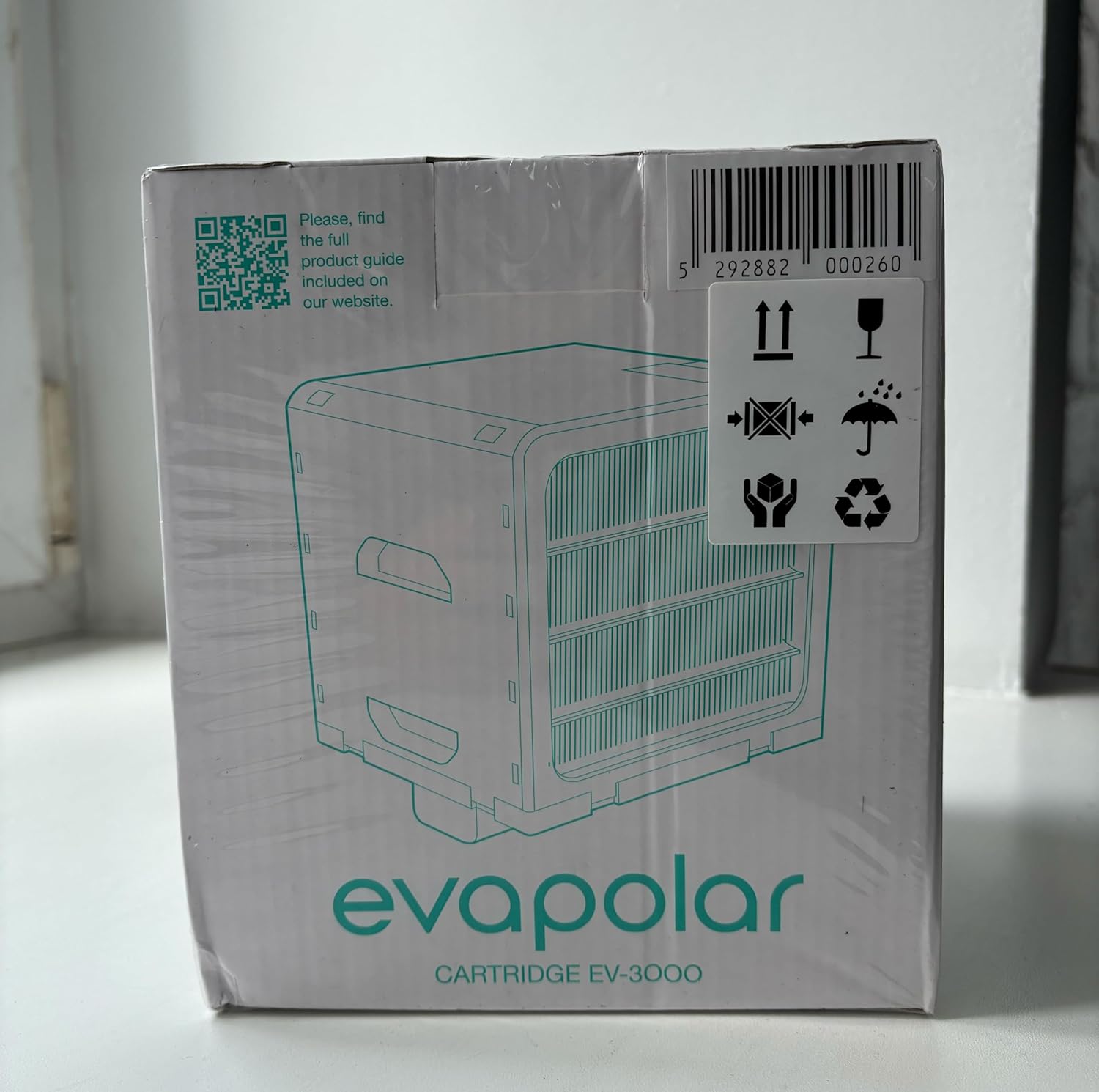 Evapolar evaSMART Air Cooler Spare Cartridge for Evapolar Air Conditioner EV-3000, Black