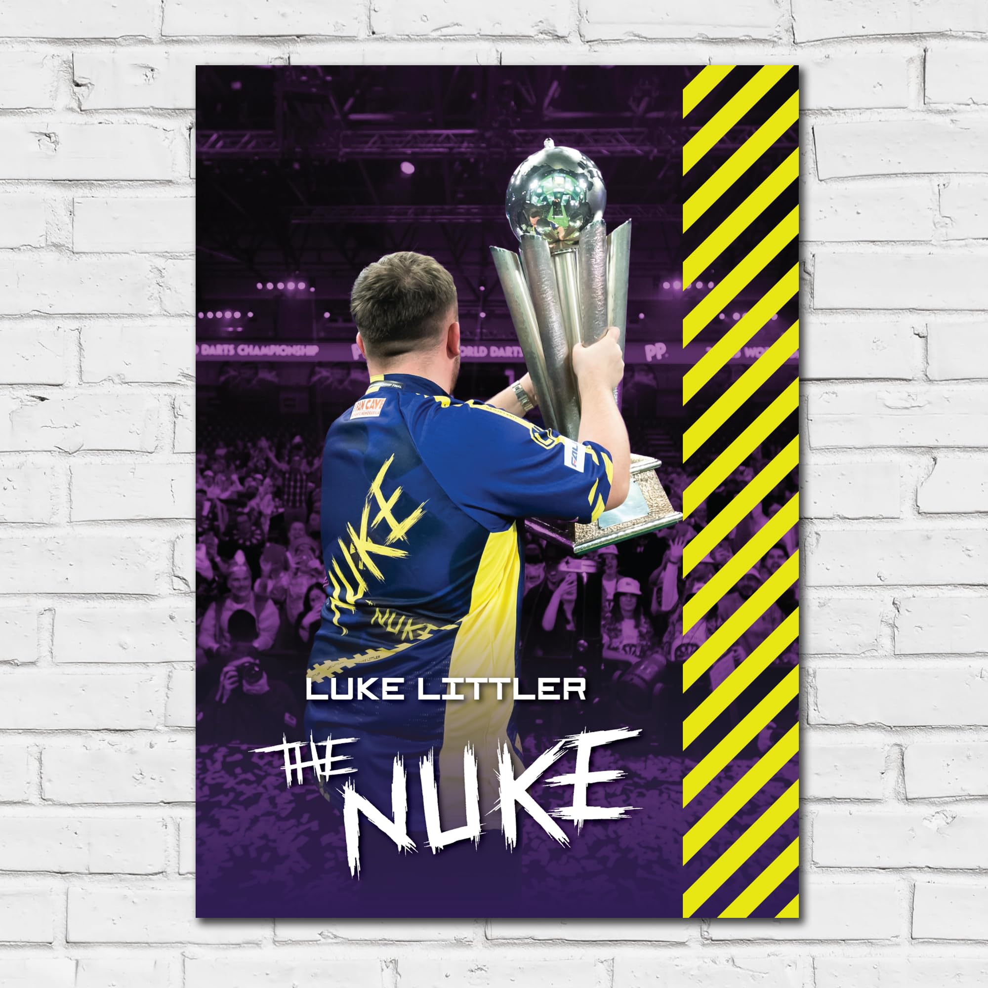 Luke Littler Poster - Crowd Championship Trophy Lift Print (42cm x 59.4cm - A2)