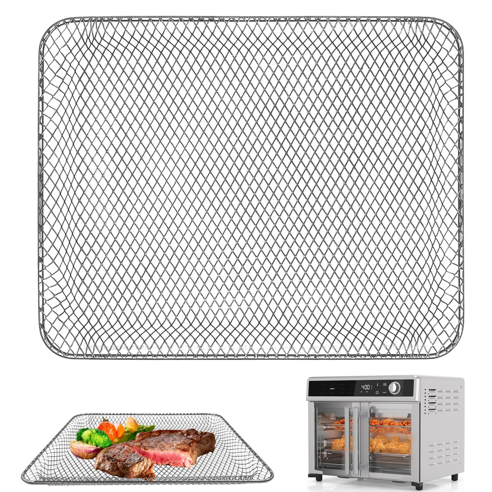 Countertop Toaster Oven Basket for BLACK+DECKER Crisp 'N Bake Air Fryer Toaster Oven, 12.5×10.1 IN Food Grade Stainless Steel Toaster Oven Accessories Rack Replacement Parts, Dishwasher Safe