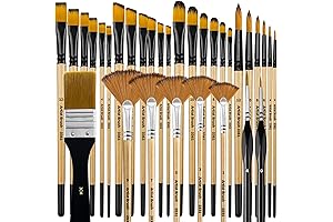 Bougimal Artist Series Acrylic Painting Brushes (32-Pack)