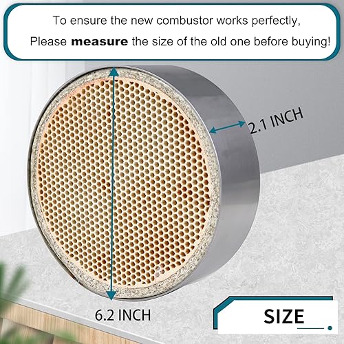 Miniatura 4 de FERUERW Combustor catalítico de estufa de leña 6.2 pulgadas, reemplazo de combustión catalítica de cerámica redonda para estufas de leña accesorios